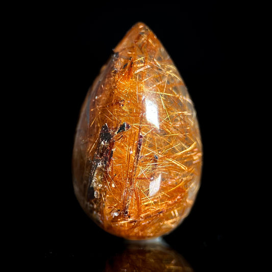 Copper Rutile Quartz Cabochon | Flashy Natural Gemstone