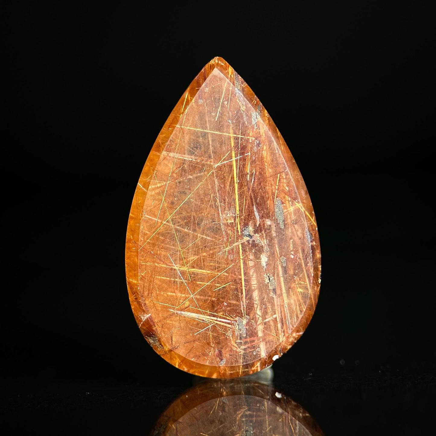 Copper Rutile Quartz Cabochon | Flashy Natural Gemstone