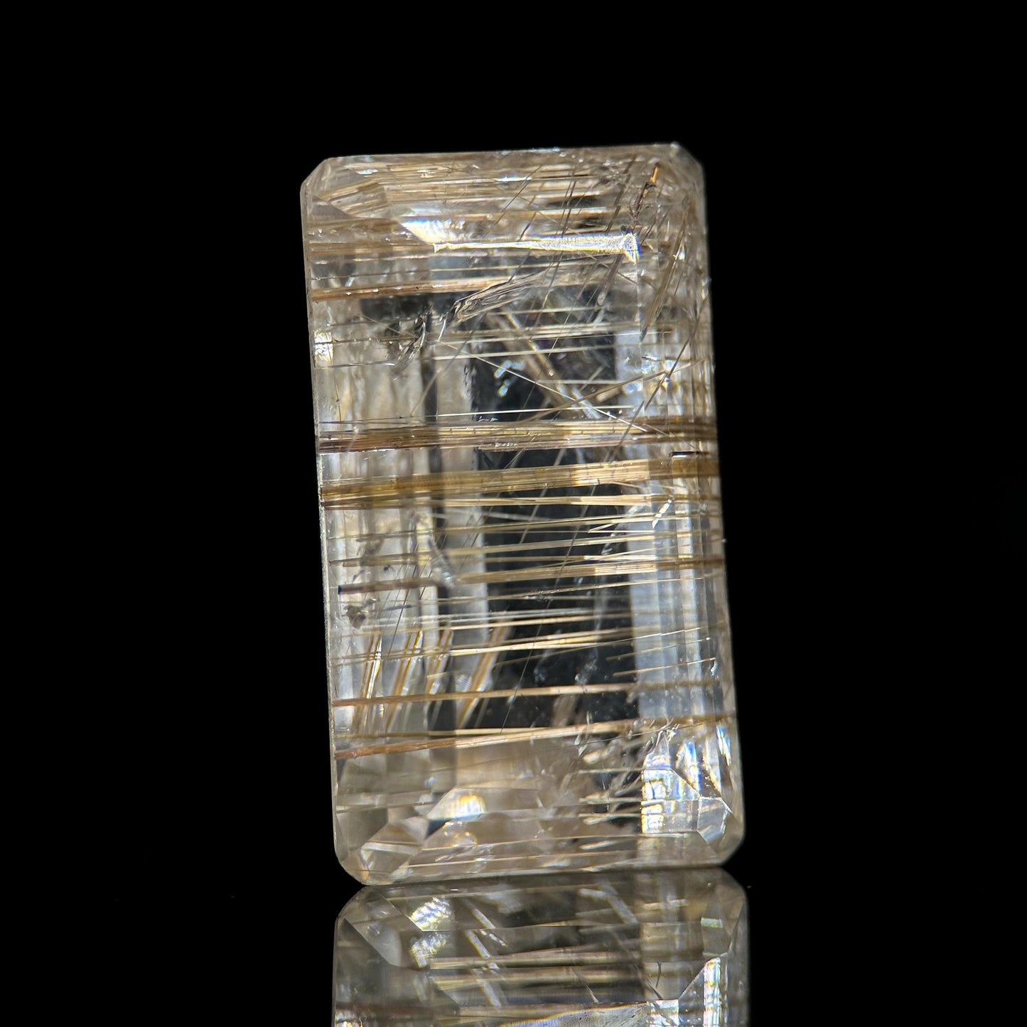 Golden Rutile Quartz Cabochon | Flashy Natural Gemstone