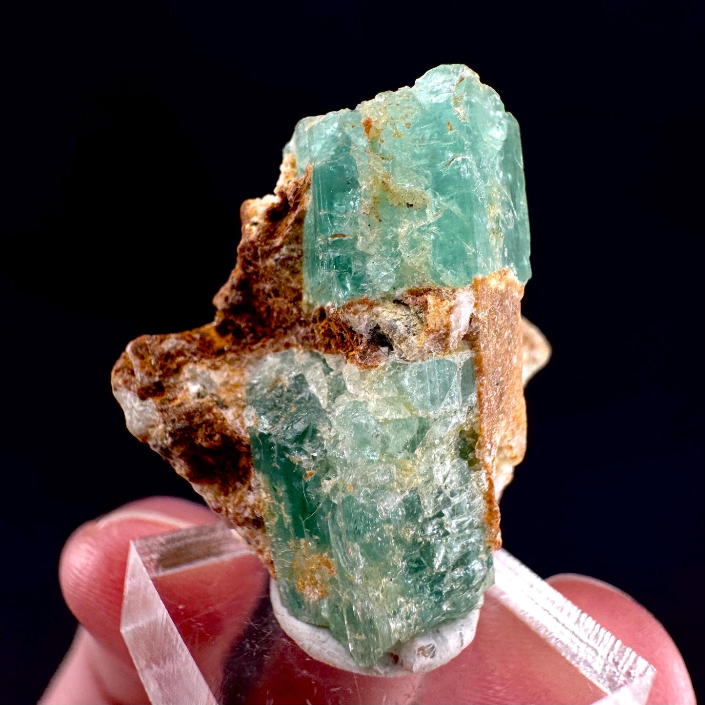 Emerald on Matrix | natural green crystal cluster, raw mineral specimen from Pakistan