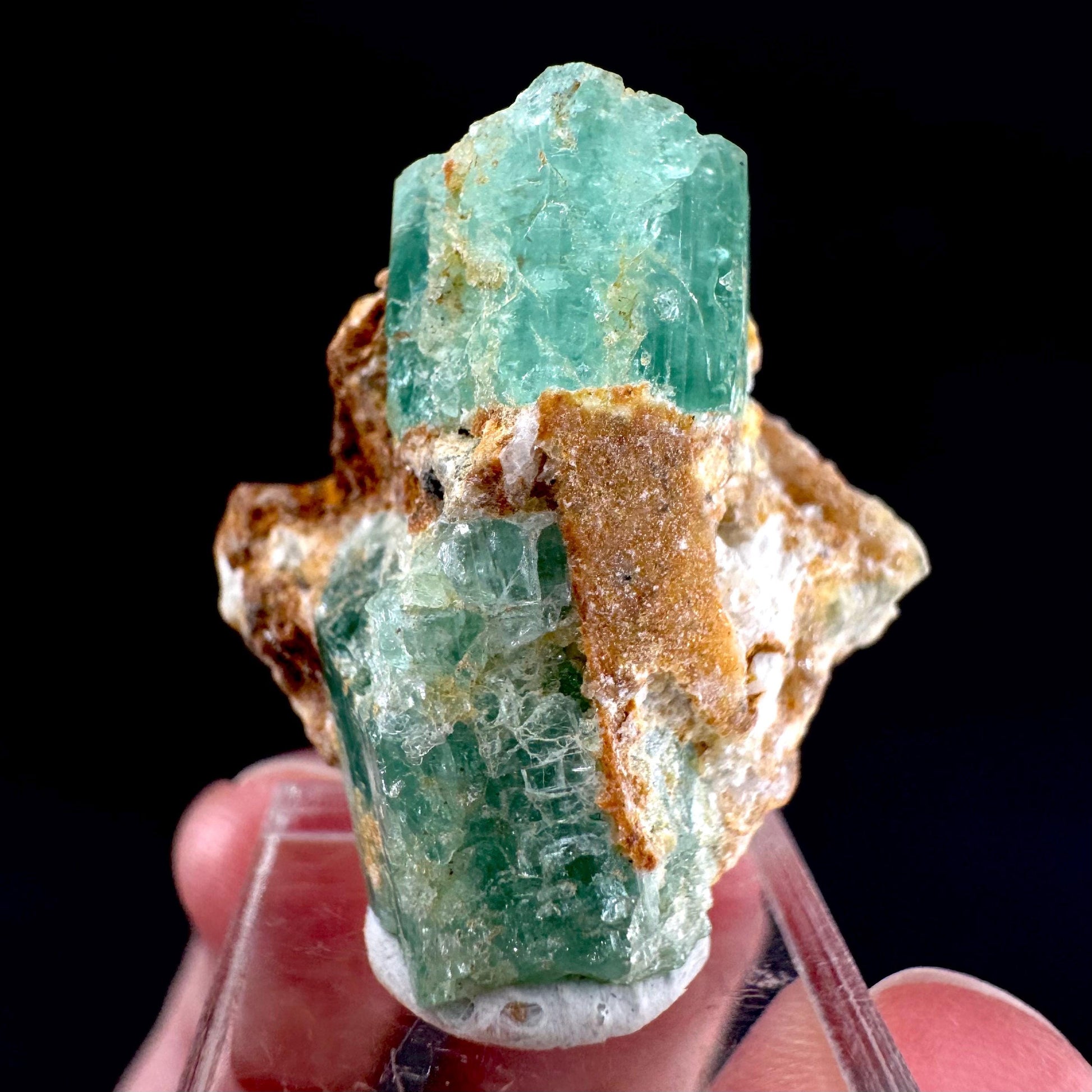 Emerald on Matrix | natural green crystal cluster, raw mineral specimen from Pakistan
