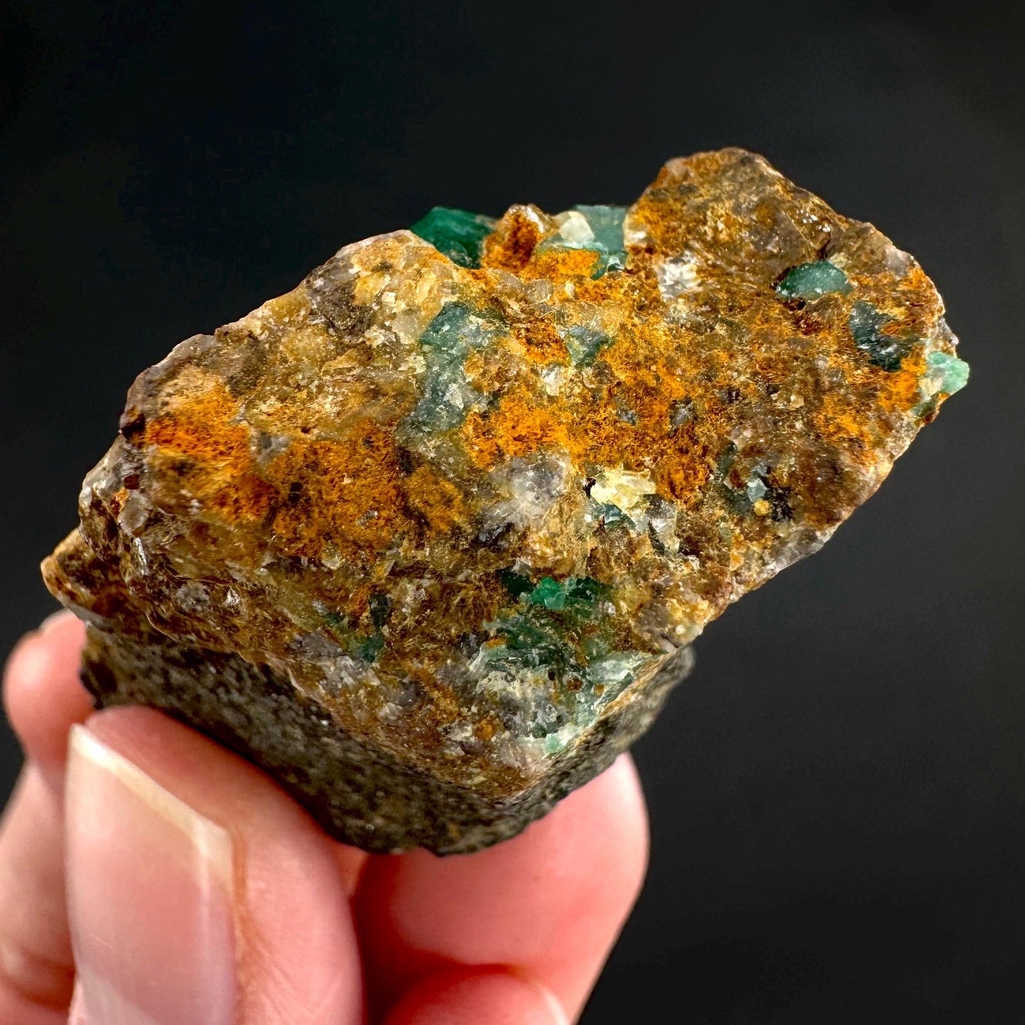 Emerald on Matrix | natural green crystal cluster, raw mineral specimen from Pakistan