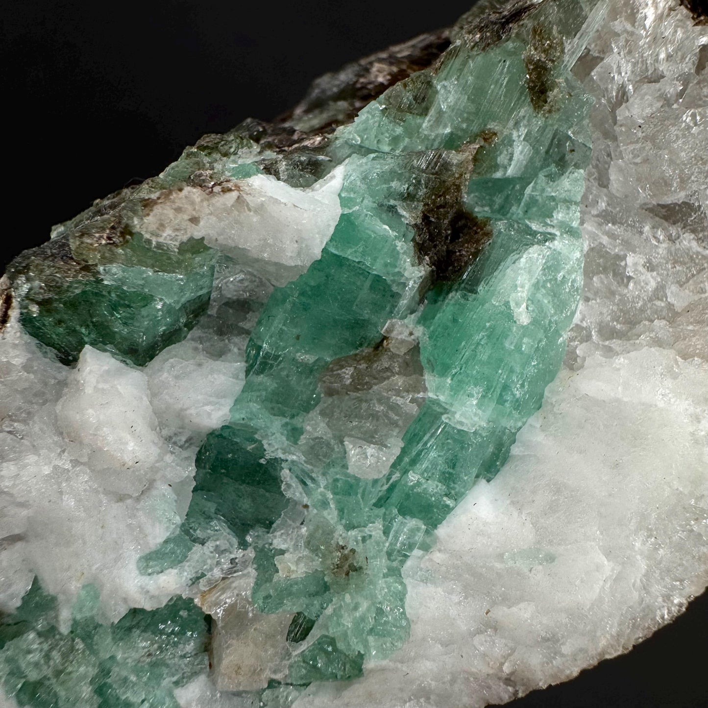 Emerald on Matrix | natural green crystal cluster, raw mineral specimen from Pakistan