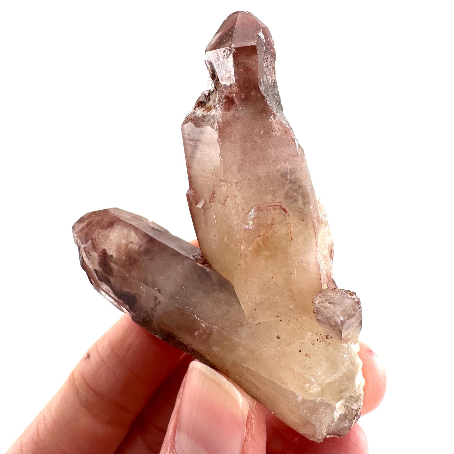 Red Hematite Quartz Crystal | Phantom Fire Quartz, mineral specimen from Zimbabwe