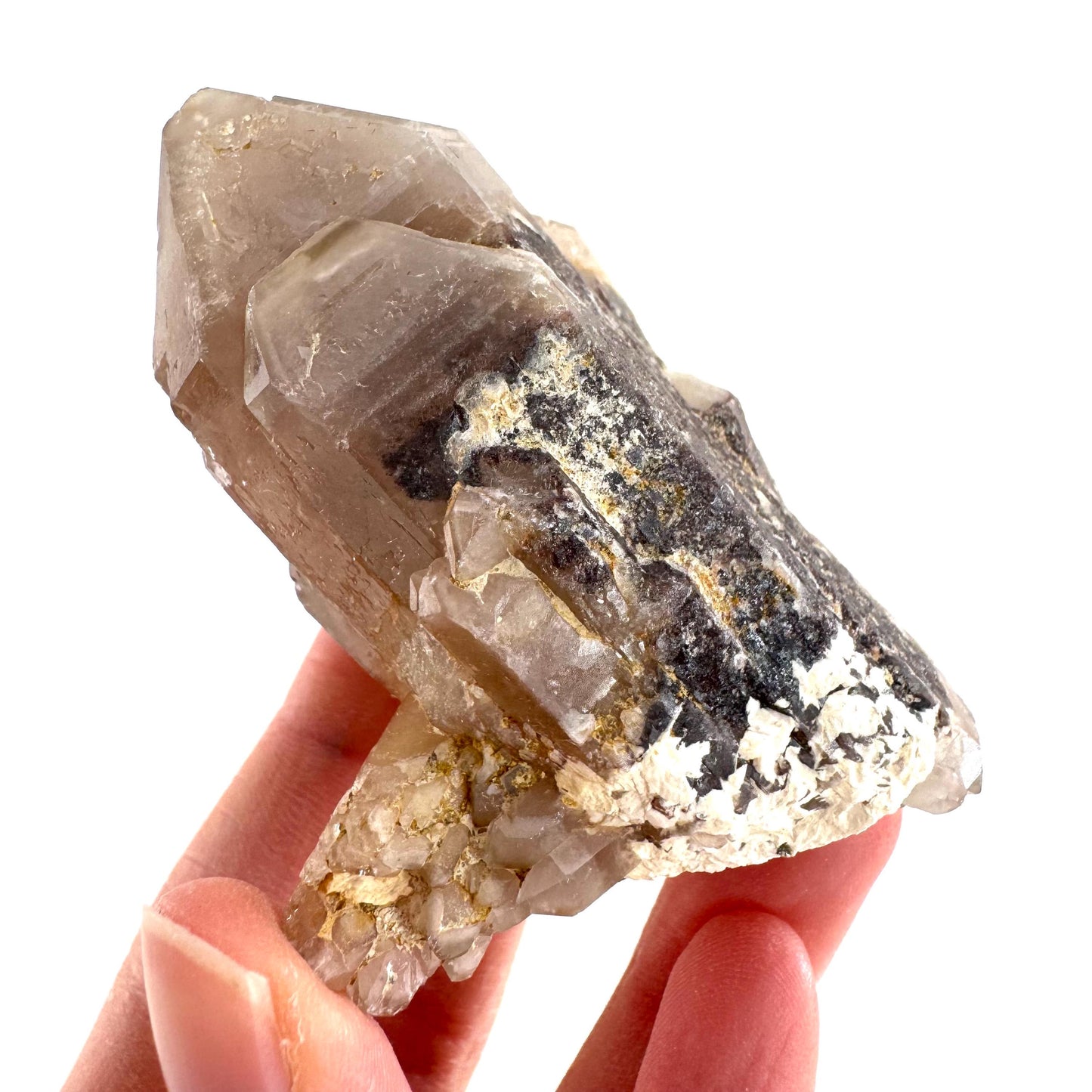 Red Hematite Quartz Crystal | Phantom Fire Quartz, mineral specimen from Zimbabwe
