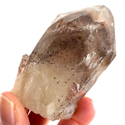 Red Hematite Quartz Crystal | Phantom Fire Quartz, mineral specimen from Zimbabwe