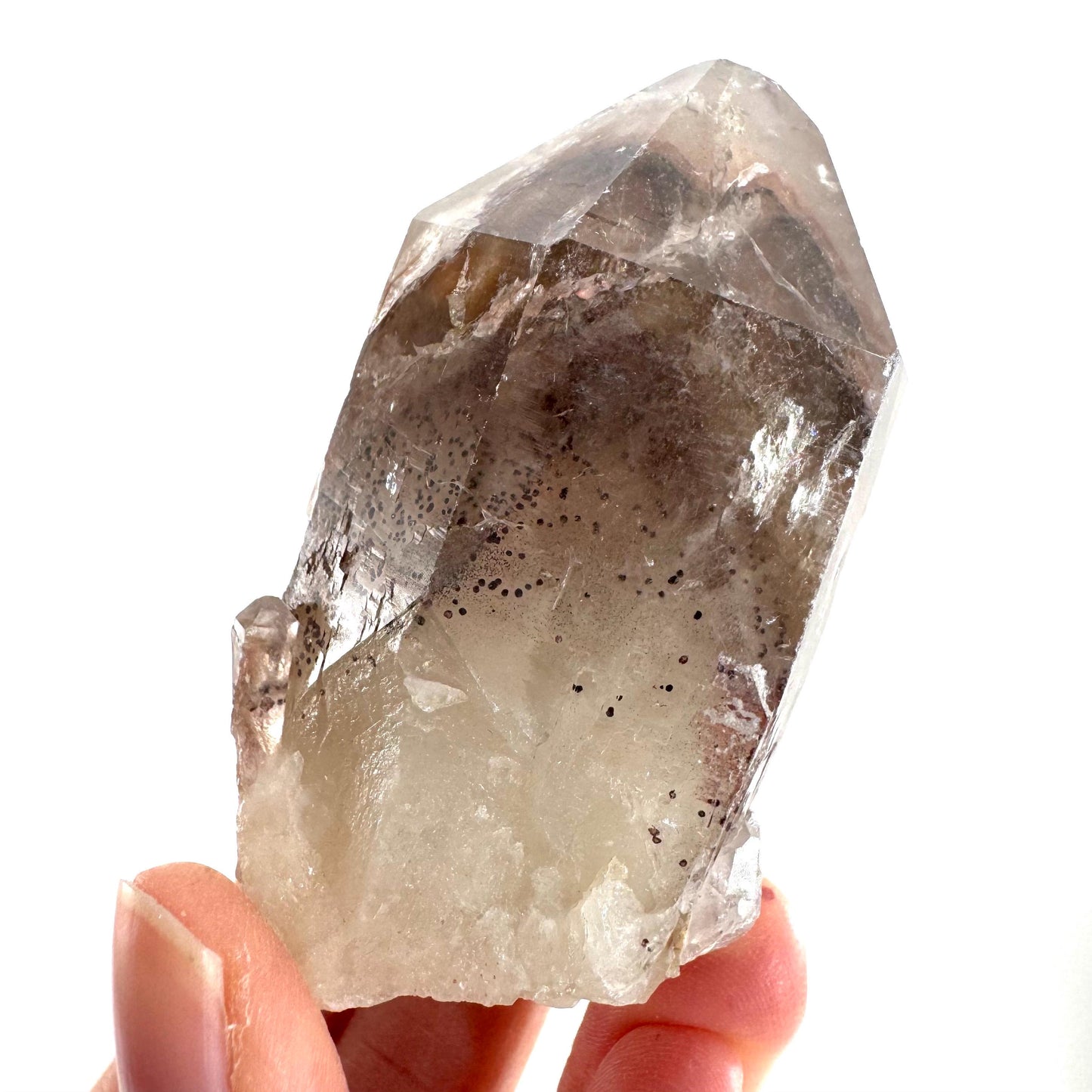 Red Hematite Quartz Crystal | Phantom Fire Quartz, mineral specimen from Zimbabwe