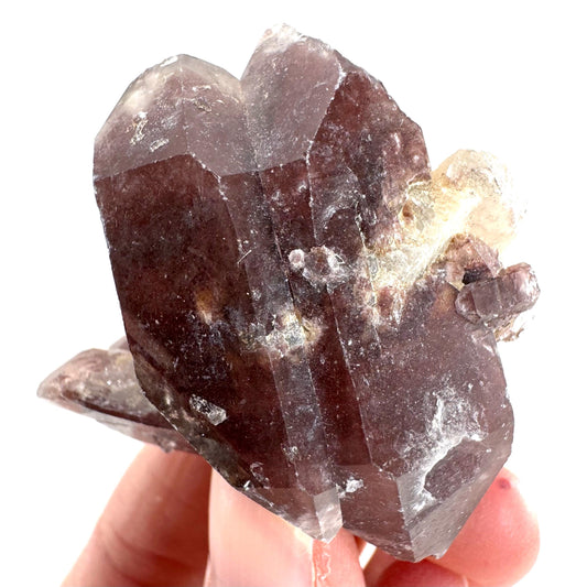 Red Hematite Quartz Crystal | Phantom Fire Quartz, mineral specimen from Zimbabwe