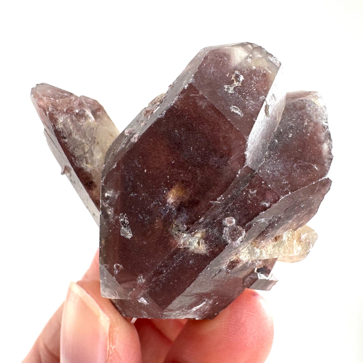 Red Hematite Quartz Crystal | Phantom Fire Quartz, mineral specimen from Zimbabwe