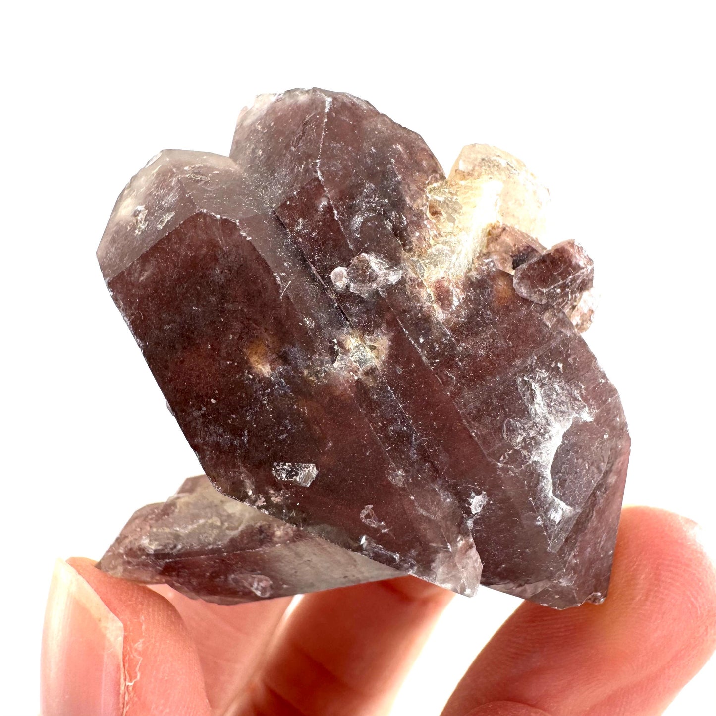 Red Hematite Quartz Crystal | Phantom Fire Quartz, mineral specimen from Zimbabwe