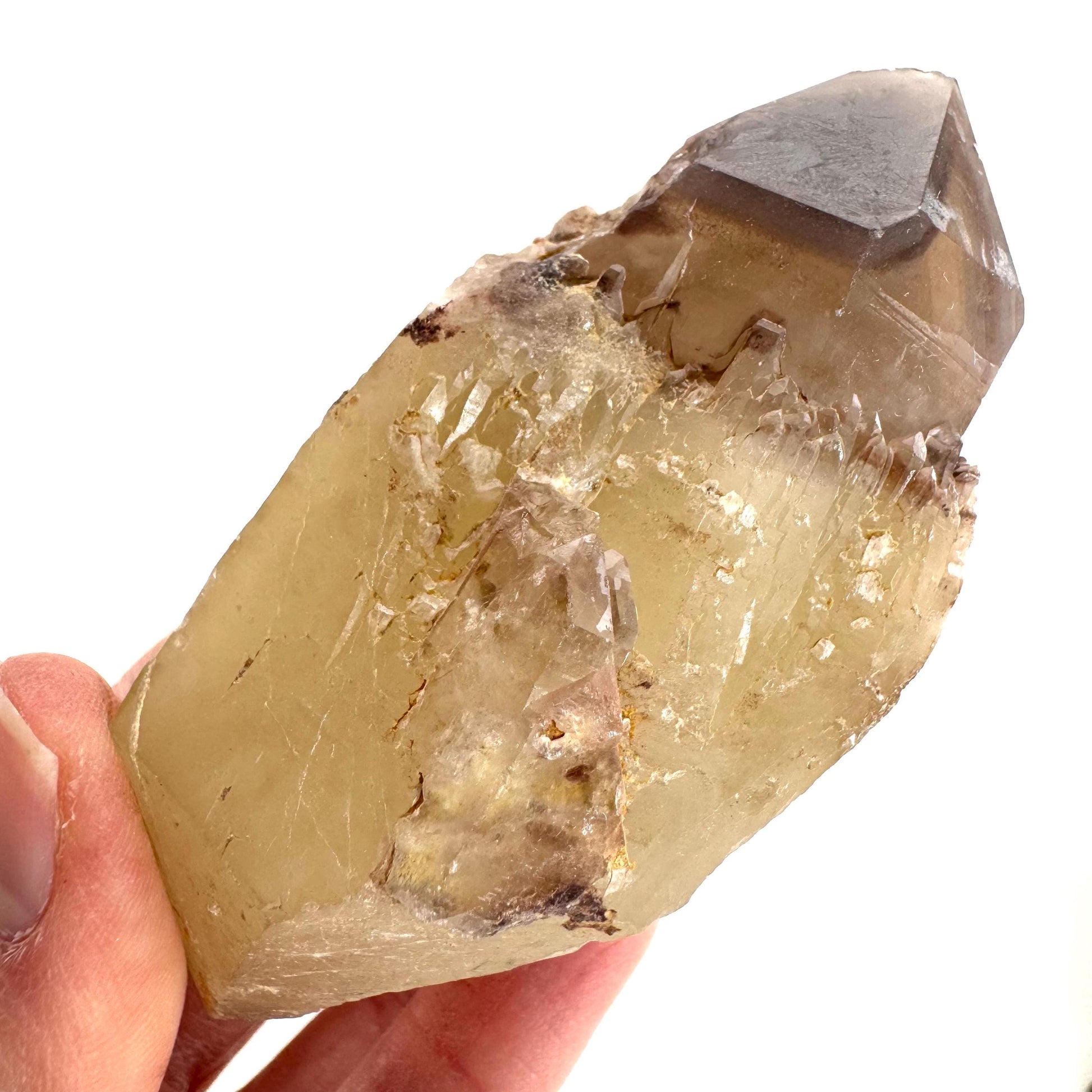 Red Hematite Quartz Crystal | Phantom Fire Quartz, mineral specimen from Zimbabwe