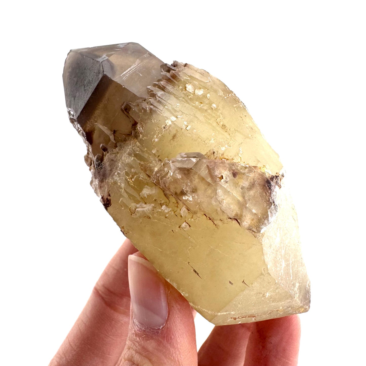 Red Hematite Quartz Crystal | Phantom Fire Quartz, mineral specimen from Zimbabwe
