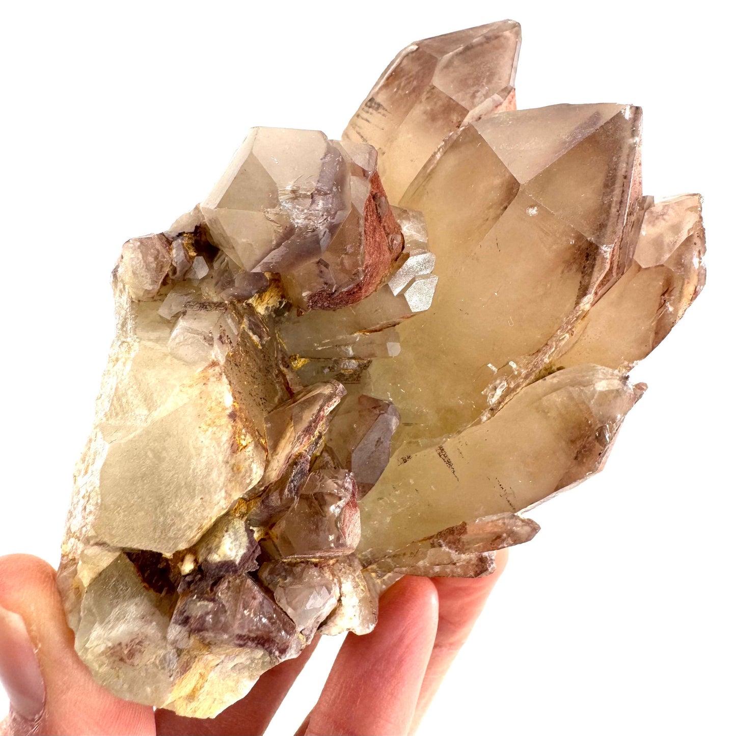Red Hematite Quartz Crystal | Phantom Fire Quartz, mineral specimen from Zimbabwe