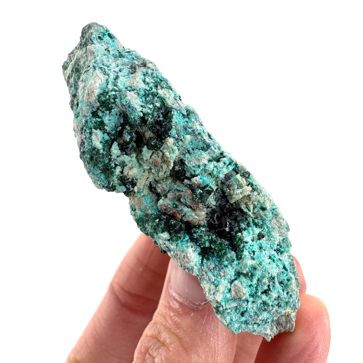 Chrysocolla w/ Malachite | blue crystal, mineral specimen from DR Congo