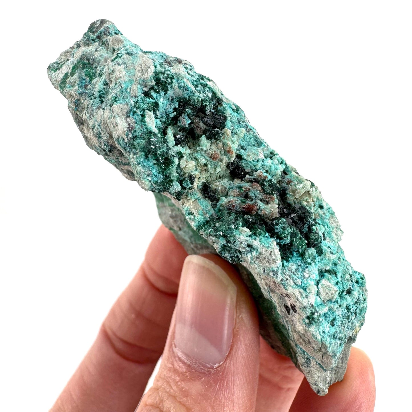 Chrysocolla w/ Malachite | blue crystal, mineral specimen from DR Congo