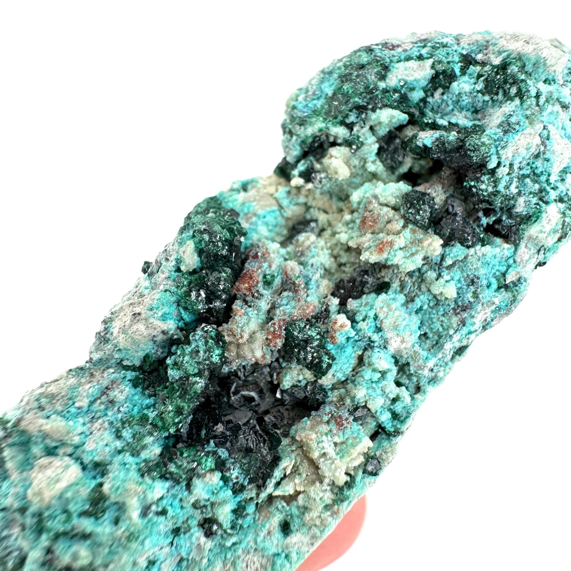 Chrysocolla w/ Malachite | blue crystal, mineral specimen from DR Congo