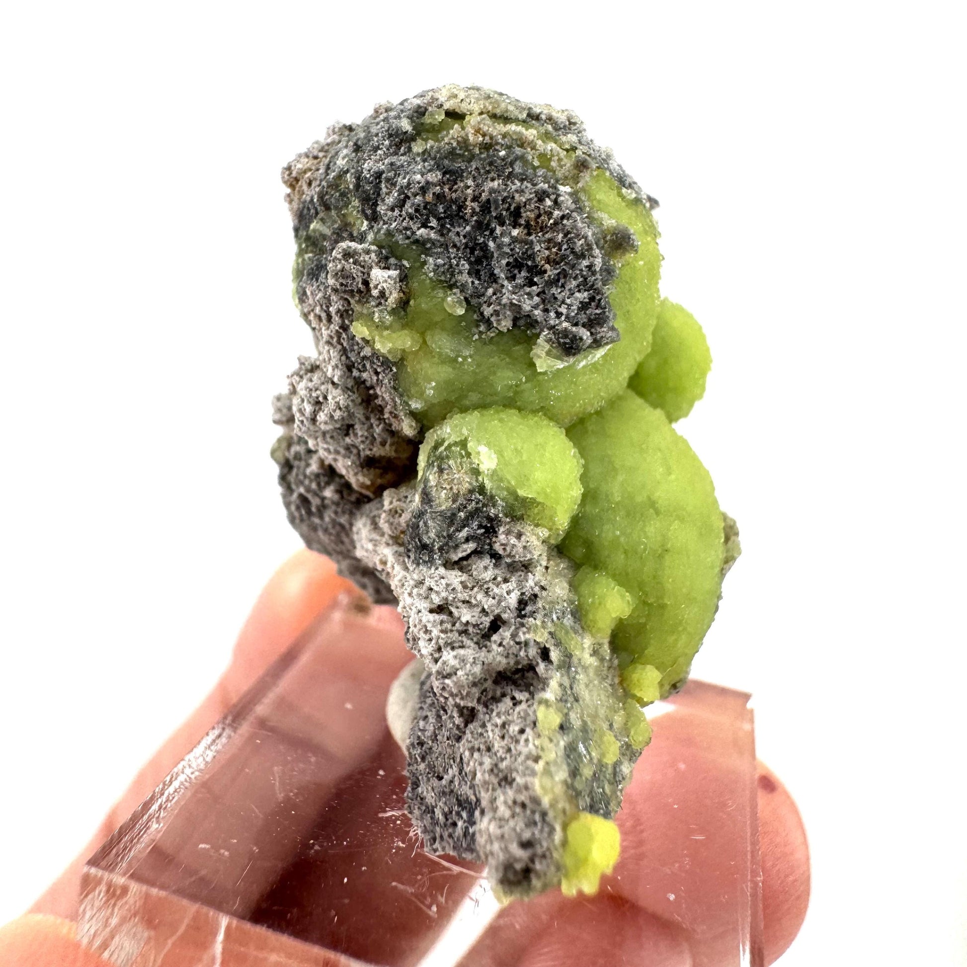 Wavellite (Arkansas, USA) | green crystal cluster, mineral specimen