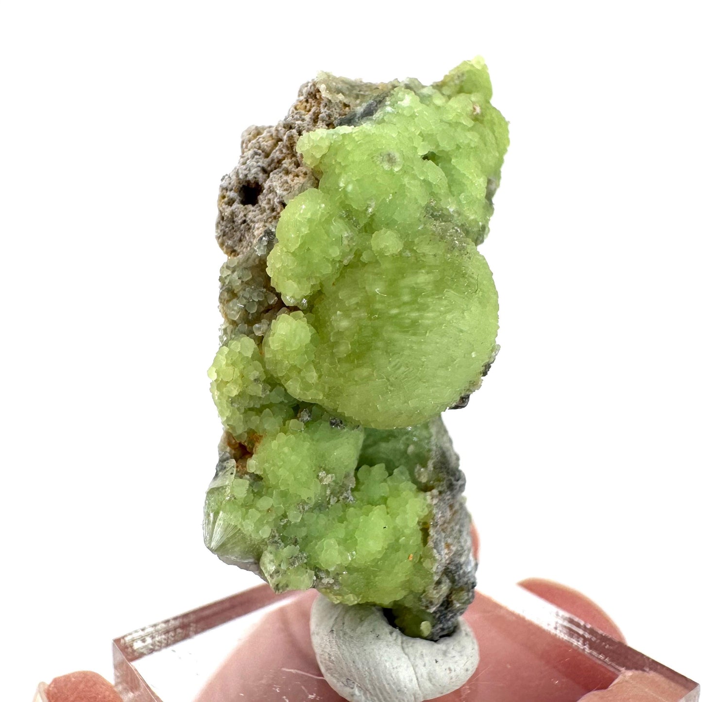 Wavellite (Arkansas, USA) | green crystal cluster, mineral specimen