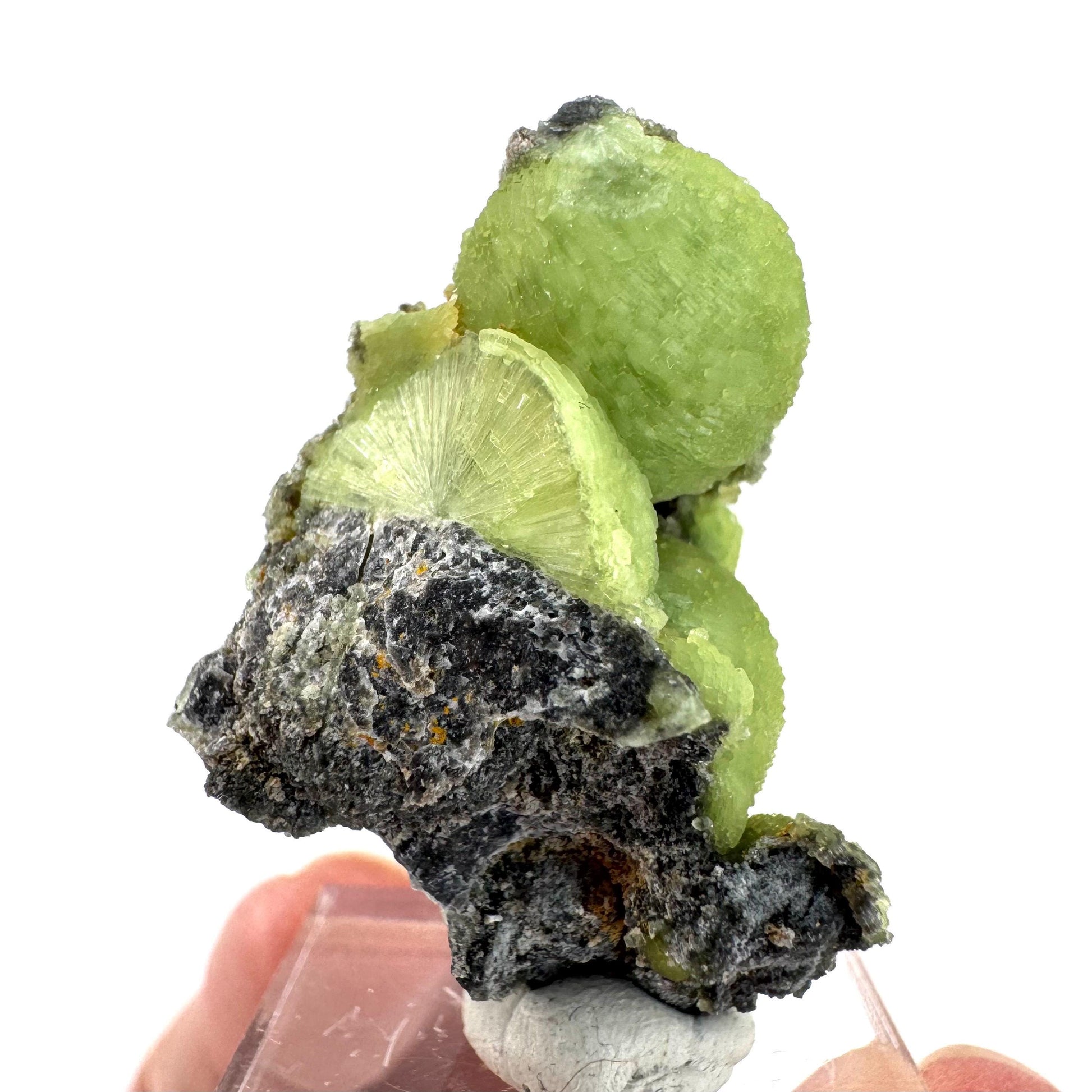Wavellite (Arkansas, USA) | green crystal cluster, mineral specimen