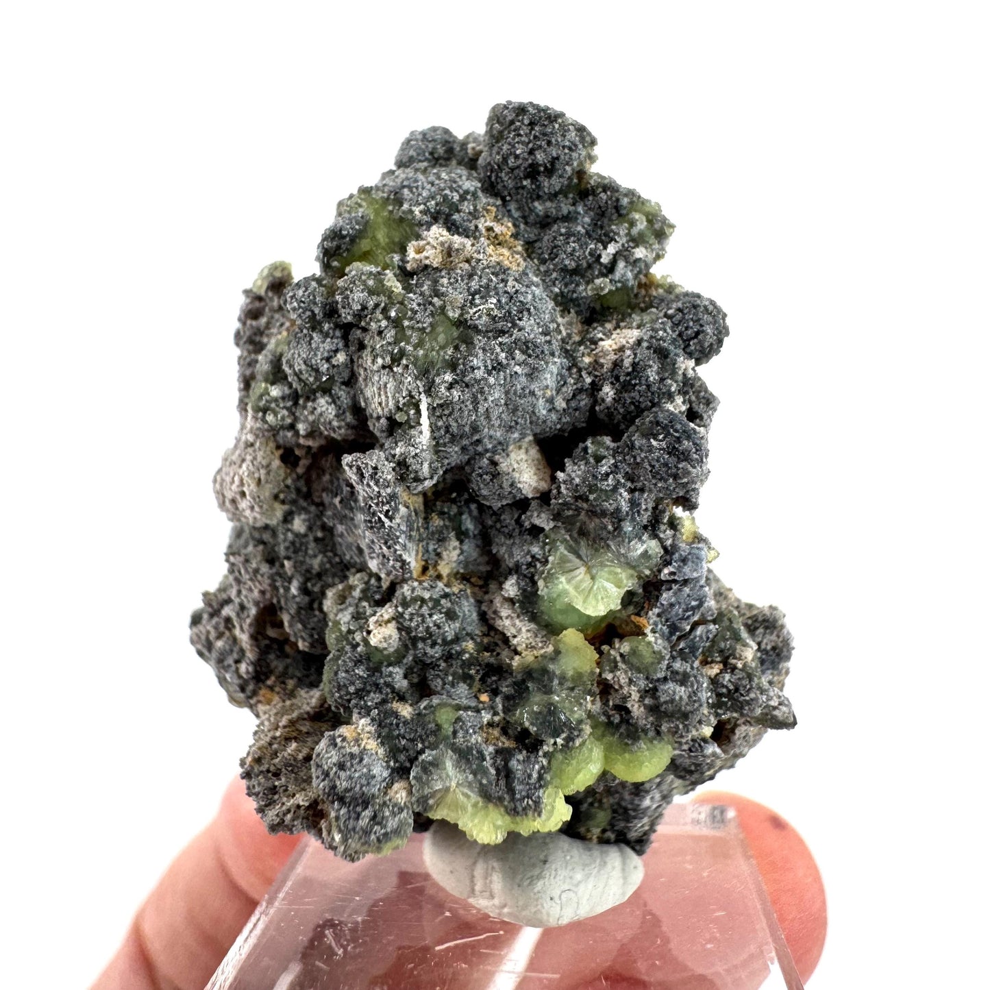 Wavellite (Arkansas, USA) | green crystal cluster, mineral specimen
