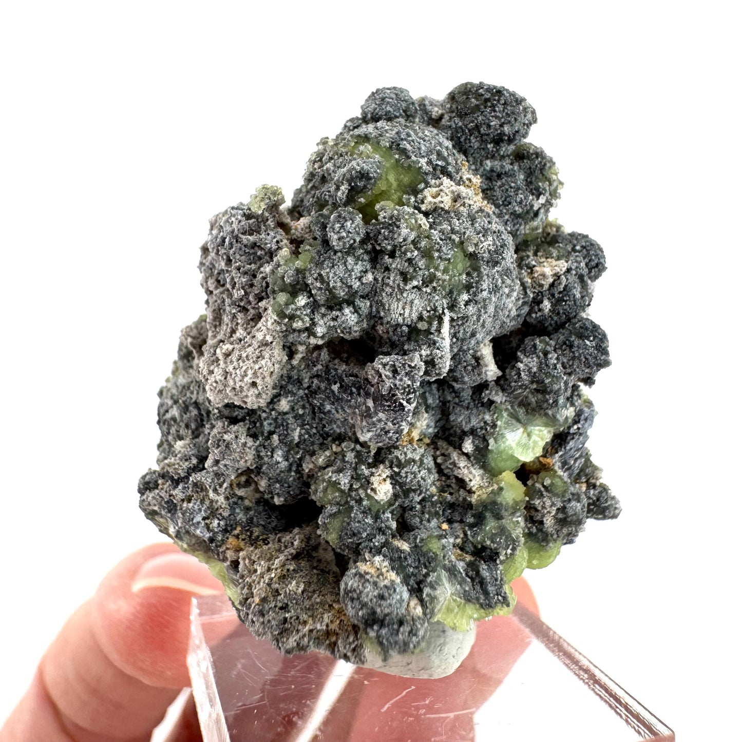 Wavellite (Arkansas, USA) | green crystal cluster, mineral specimen