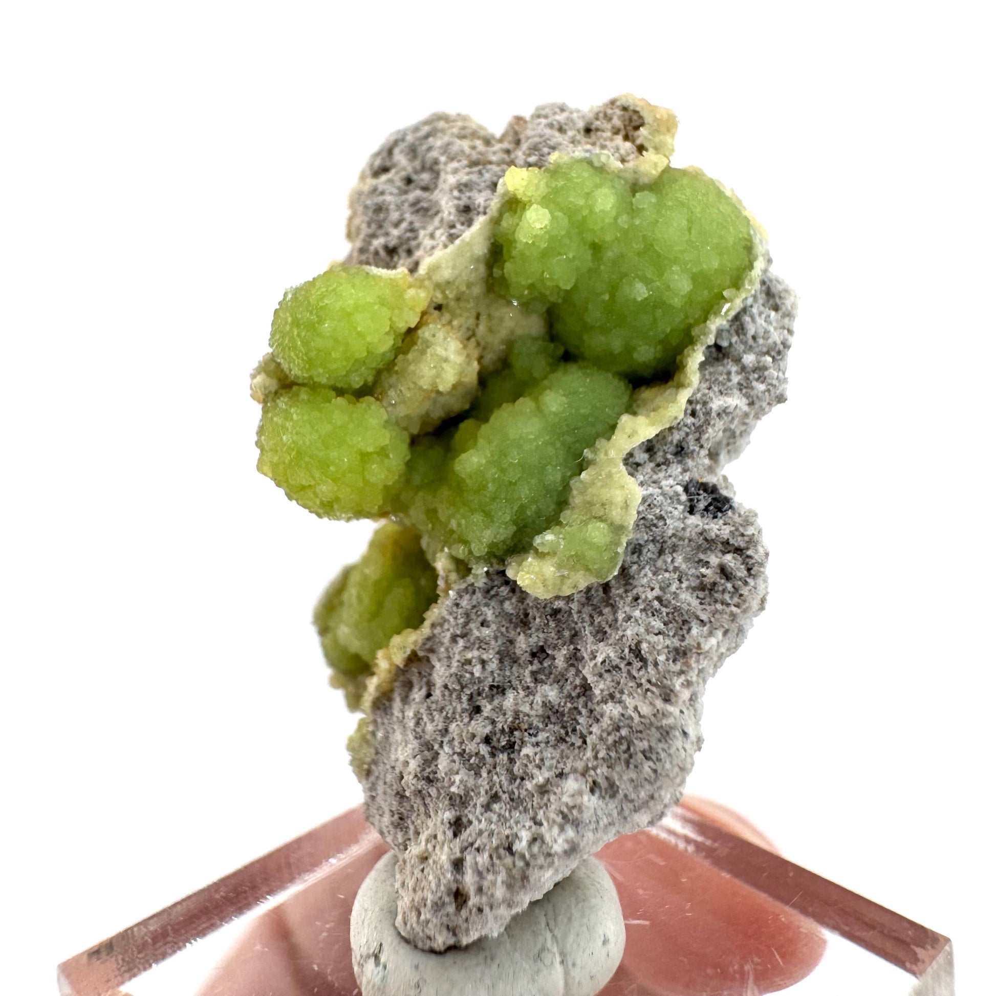 Wavellite (Arkansas, USA) | green crystal cluster, mineral specimen