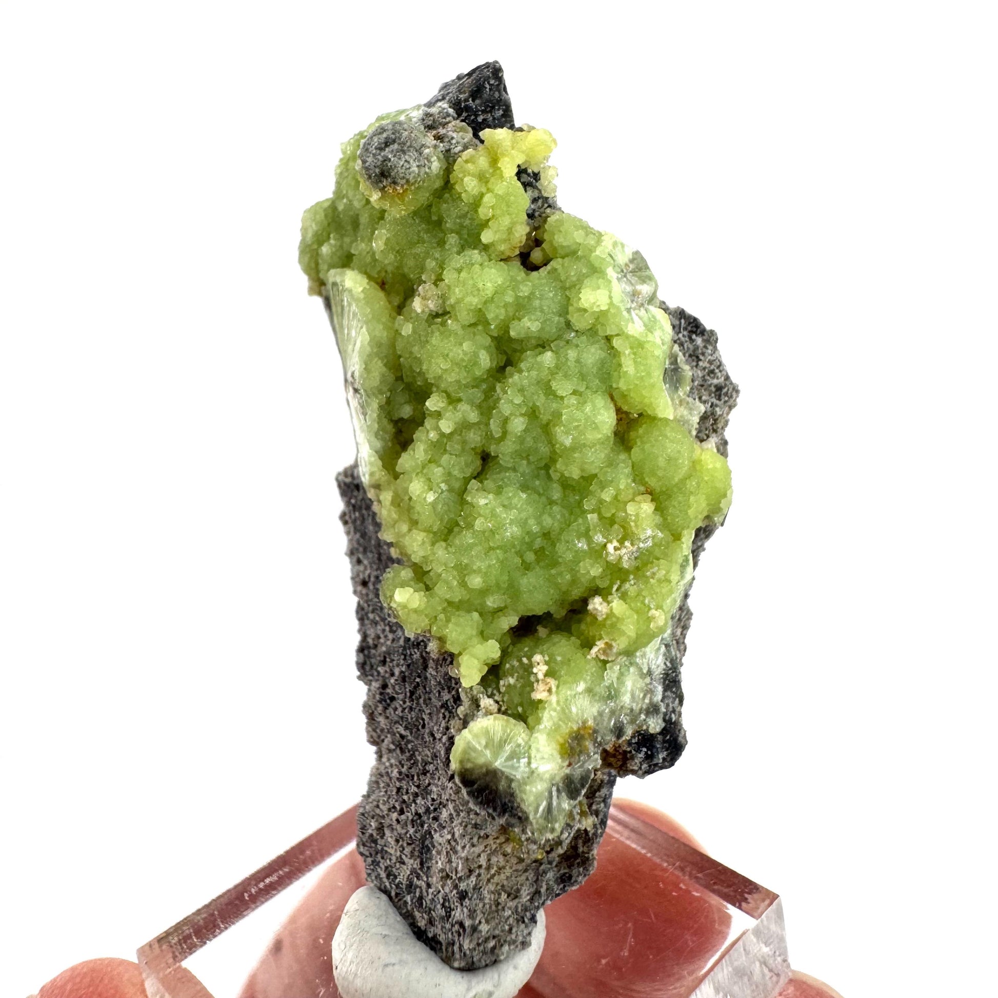 Wavellite (Arkansas, USA) | green crystal cluster, mineral specimen