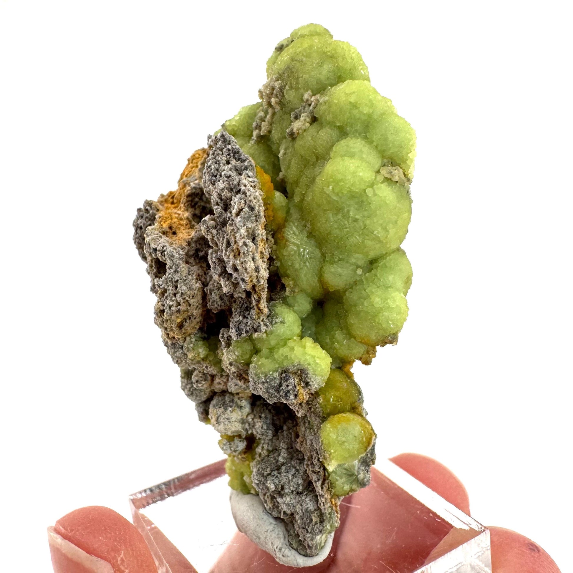 Wavellite (Arkansas, USA) | green crystal cluster, mineral specimen