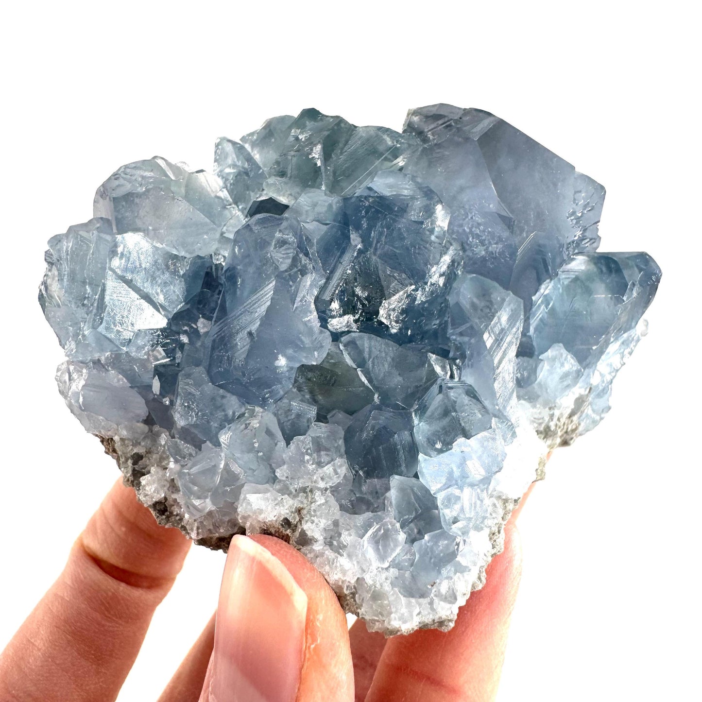 Celestite | natural blue crystal, mineral specimen from Madagascar