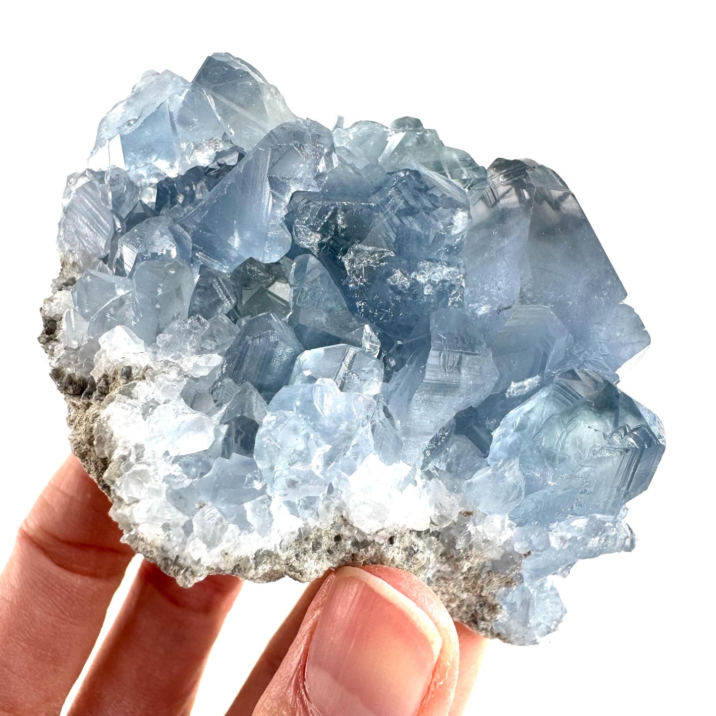 Celestite | natural blue crystal, mineral specimen from Madagascar
