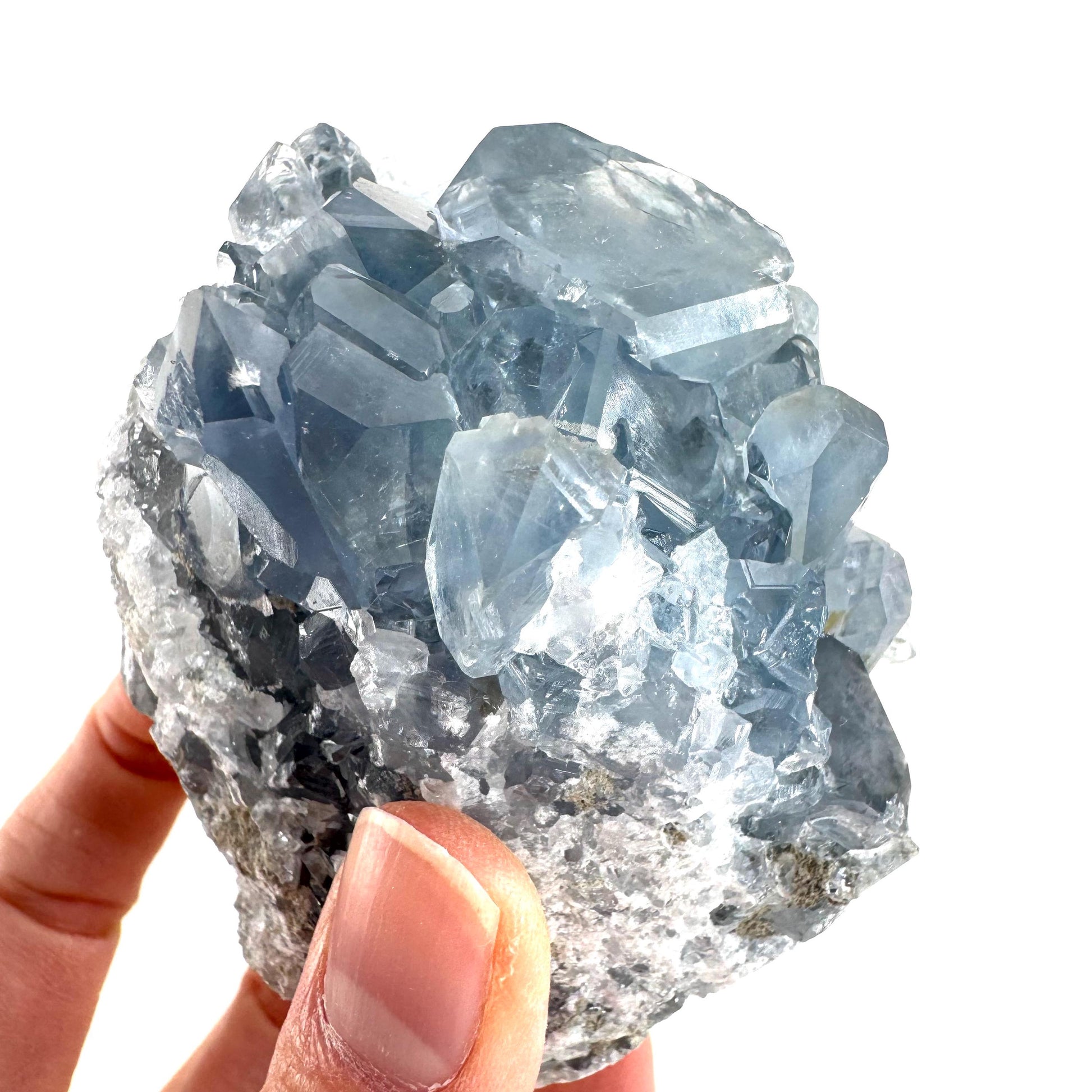 Celestite | natural blue crystal, mineral specimen from Madagascar