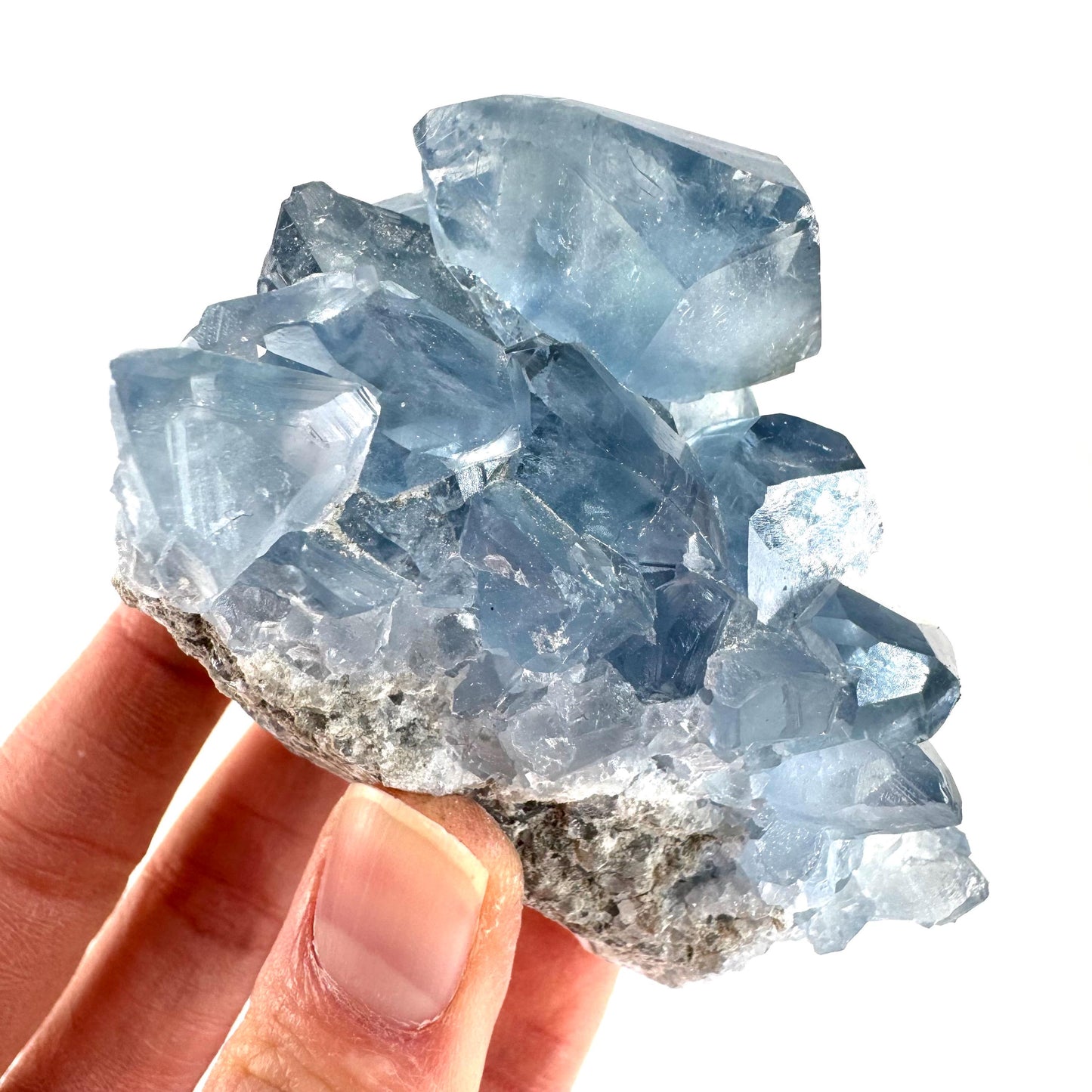 Celestite | natural blue crystal, mineral specimen from Madagascar