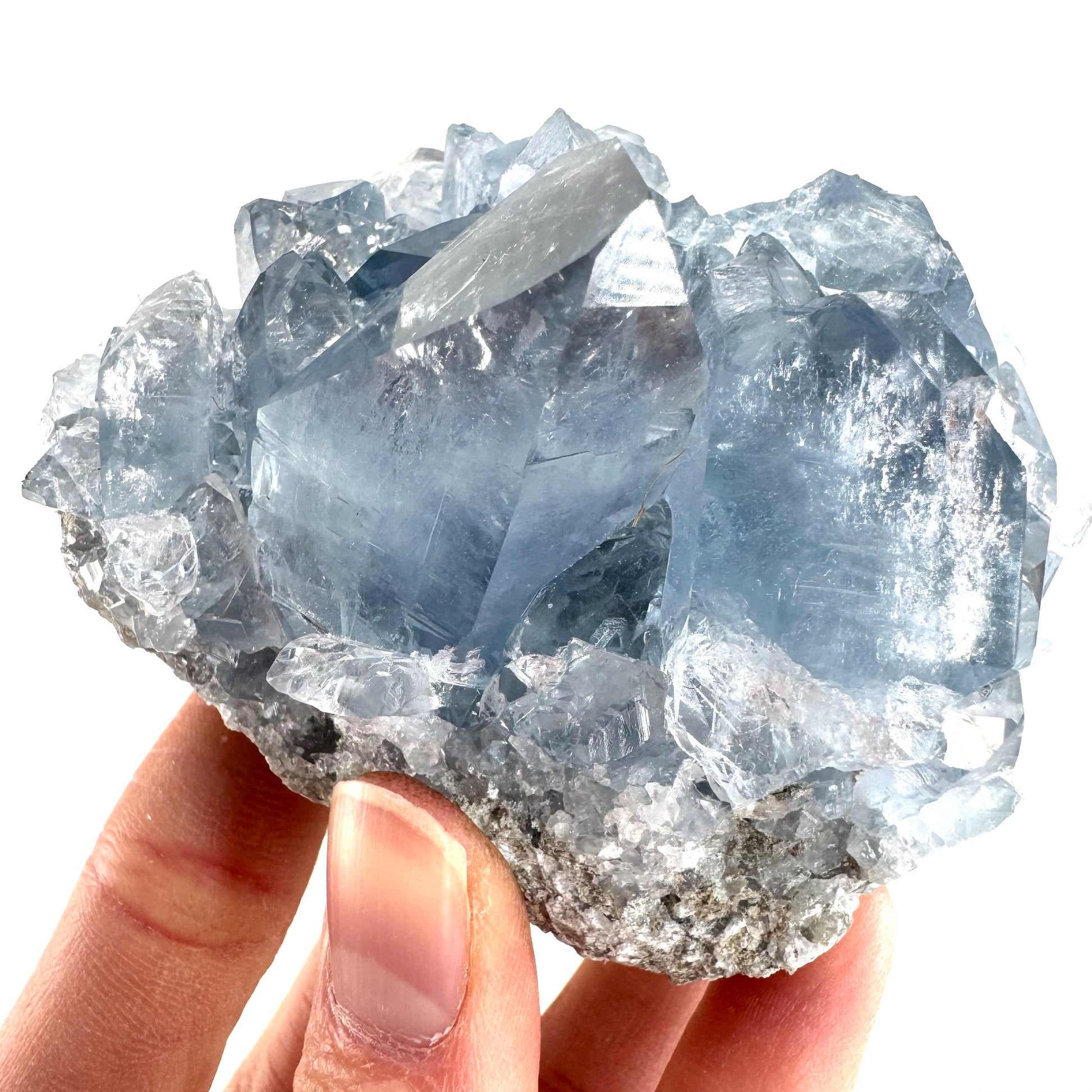 Celestite | natural blue crystal, mineral specimen from Madagascar