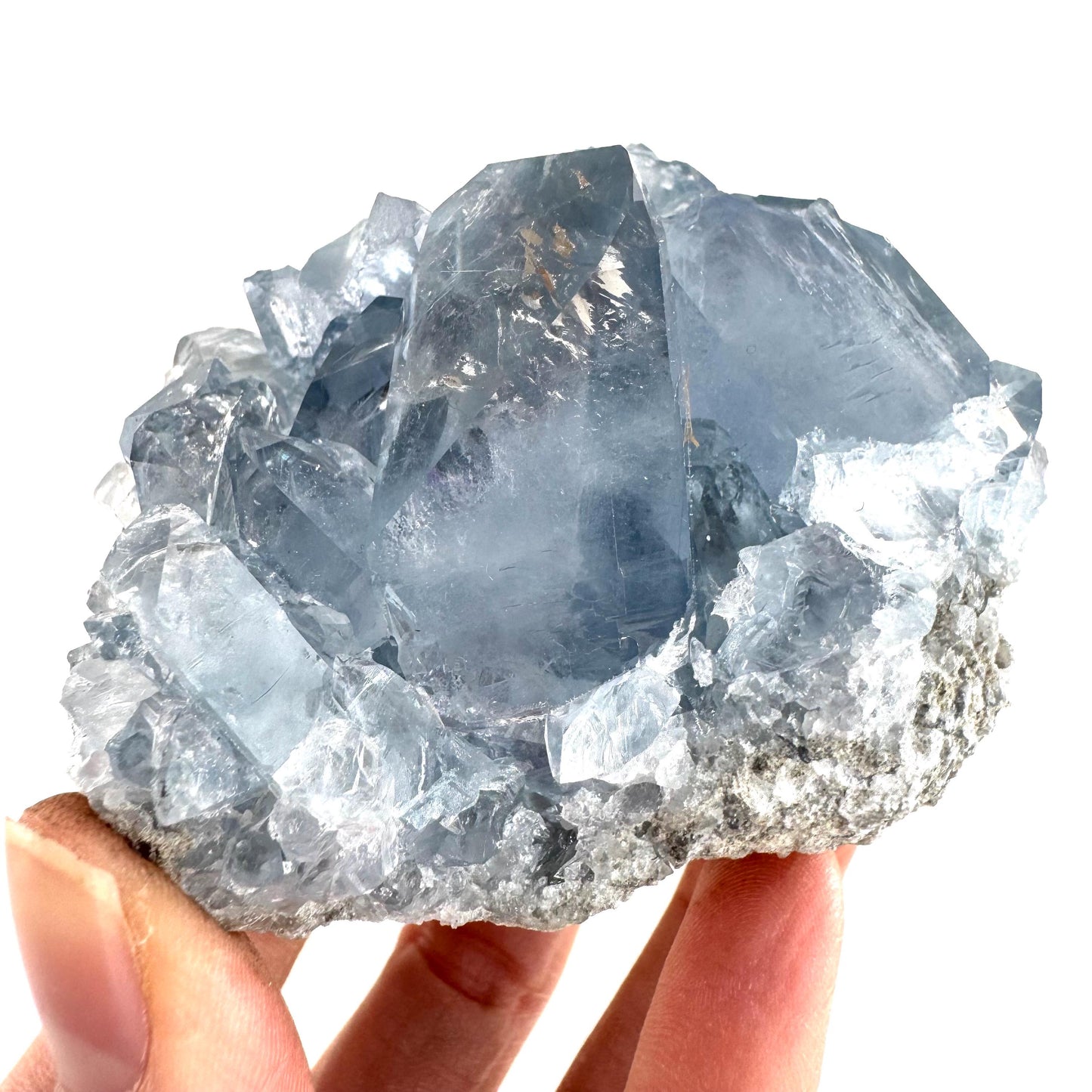 Celestite | natural blue crystal, mineral specimen from Madagascar