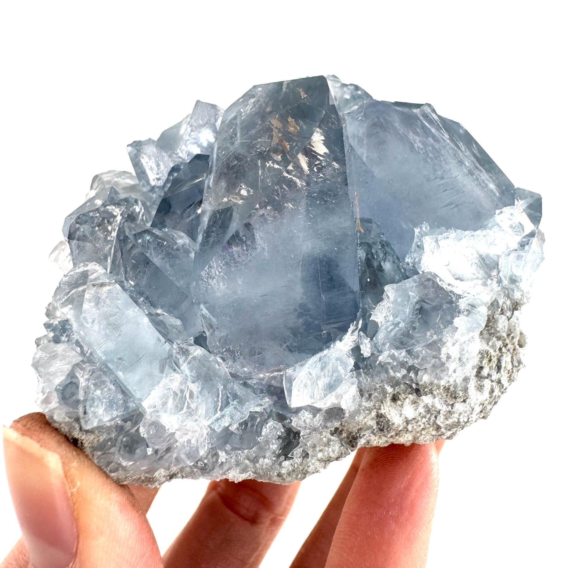 Celestite | natural blue crystal, mineral specimen from Madagascar