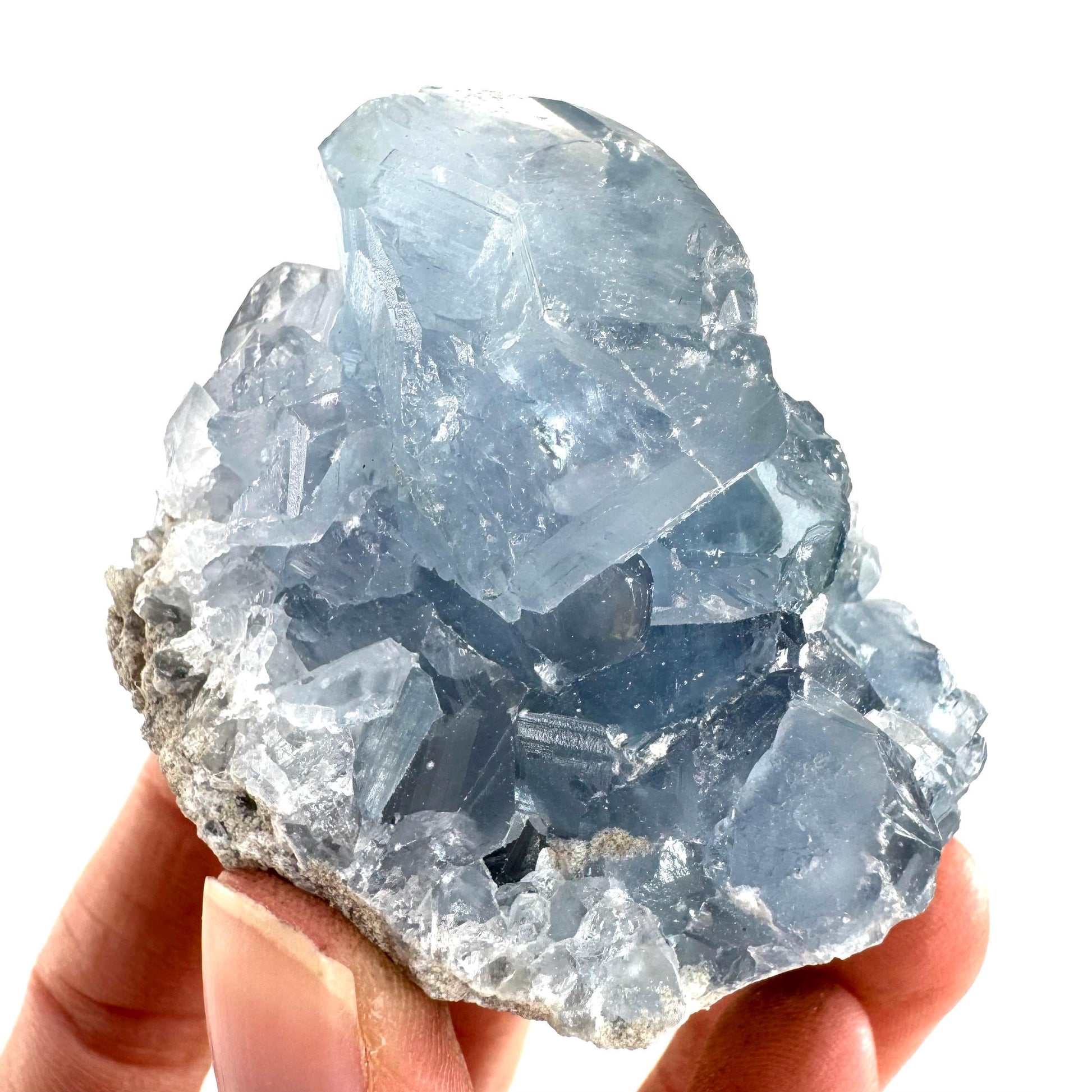 Celestite | natural blue crystal, mineral specimen from Madagascar