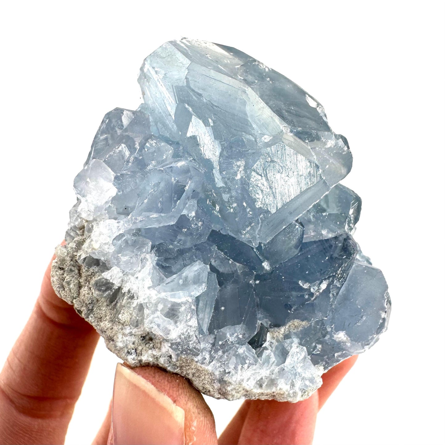 Celestite | natural blue crystal, mineral specimen from Madagascar