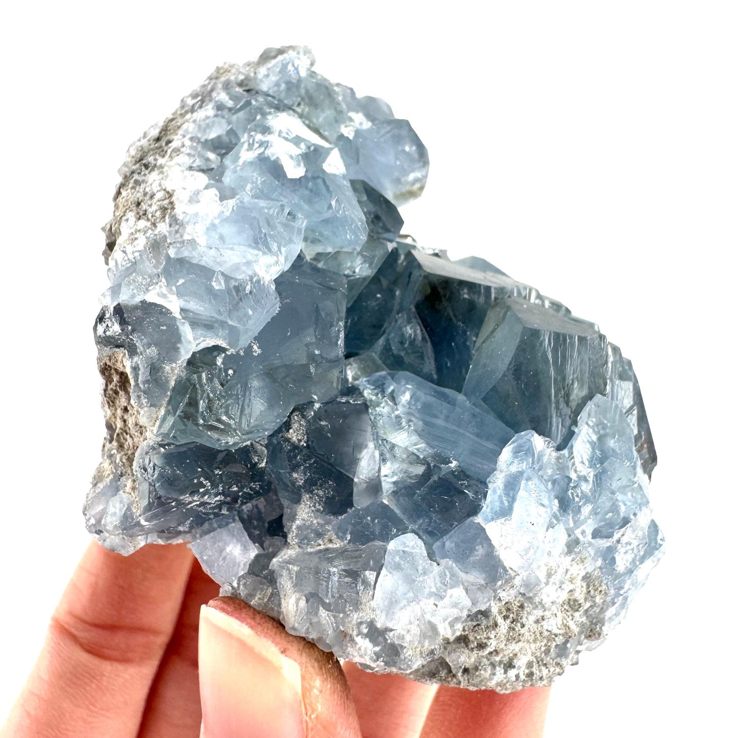 Celestite | natural blue crystal, mineral specimen from Madagascar