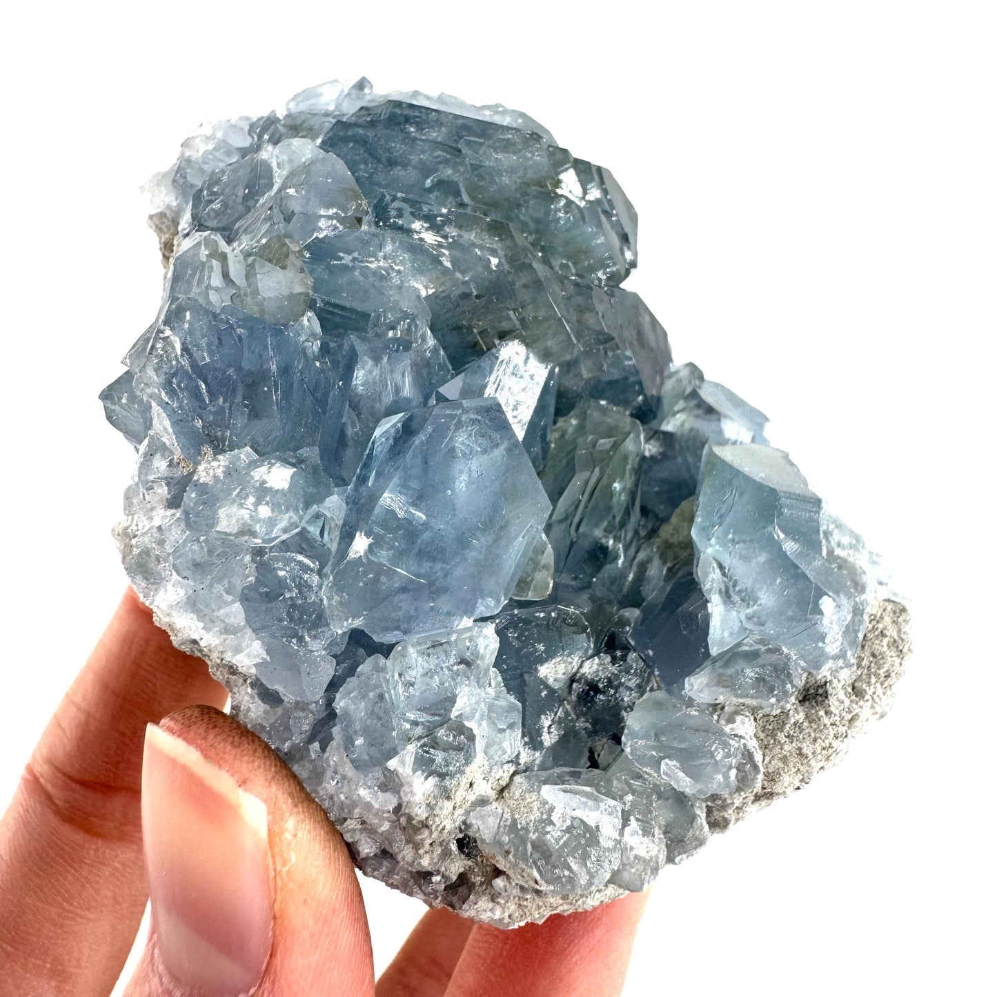 Celestite | natural blue crystal, mineral specimen from Madagascar