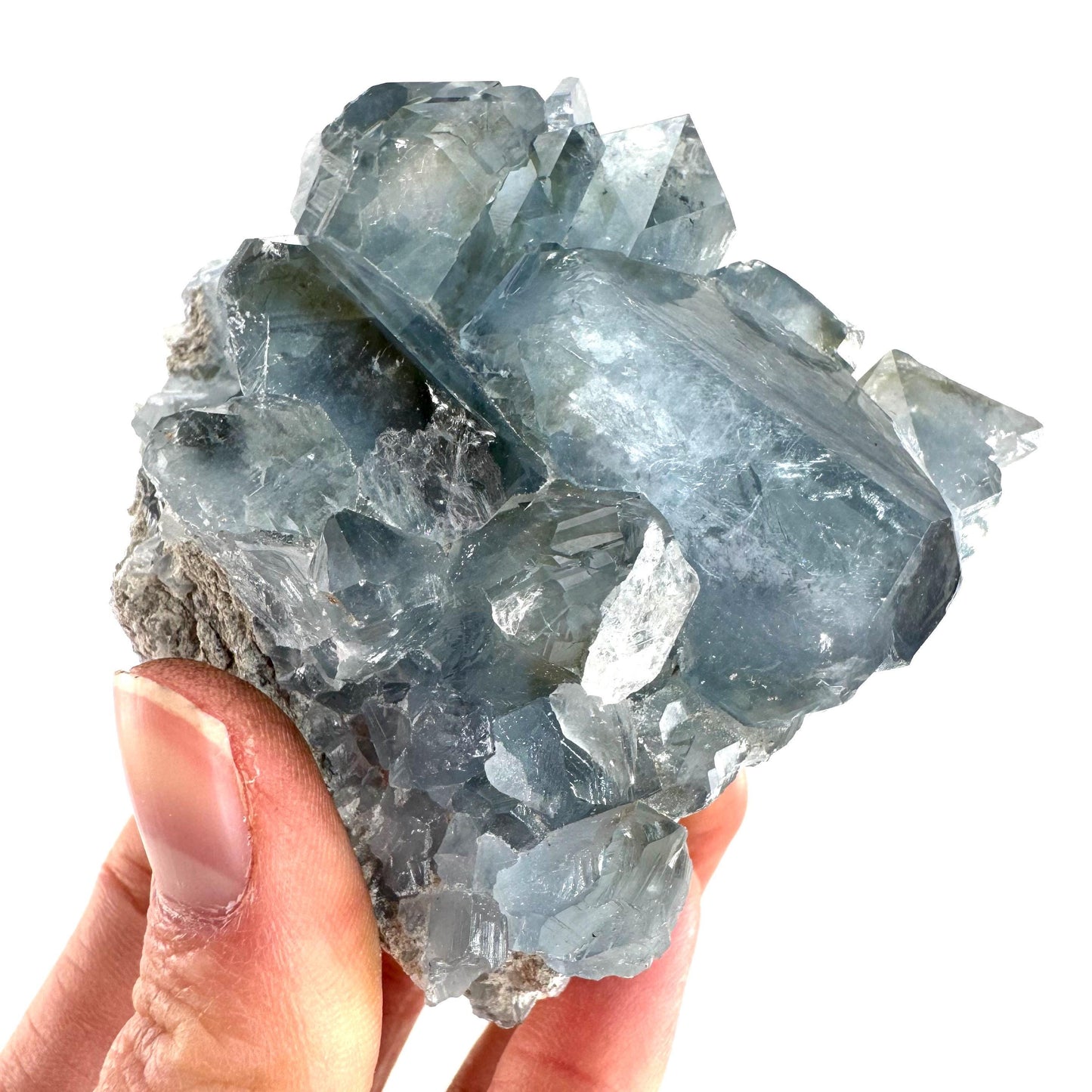 Celestite | natural blue crystal, mineral specimen from Madagascar