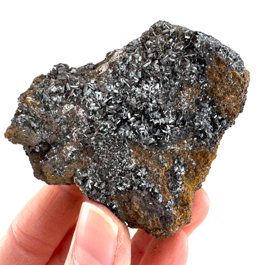 Pyrolusite | Metallic Crystal, Mineral Specimen from Tasmania, Australia
