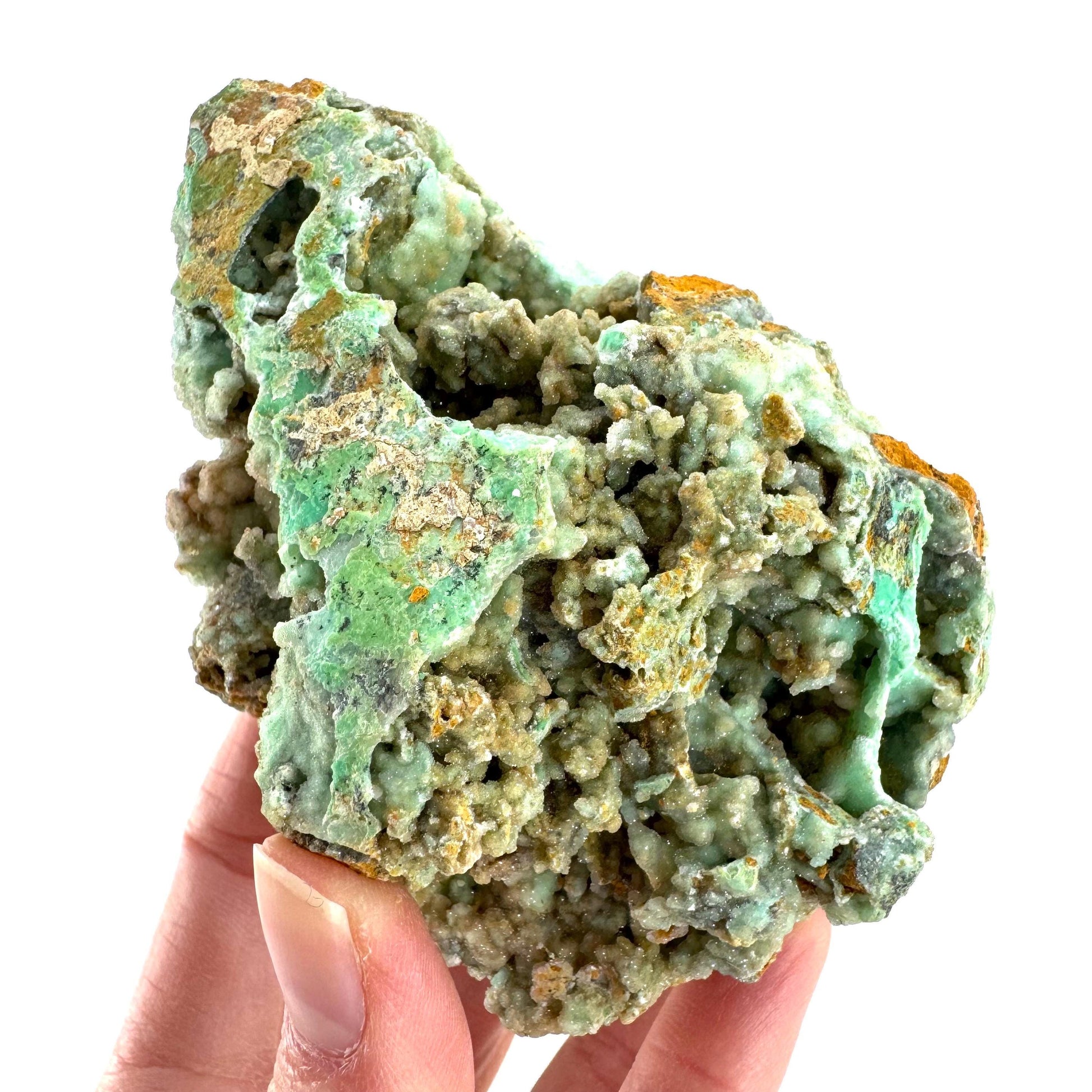 Druzy Chrysoprase | Mint Green Crystal, Mineral Specimen from Indonesia