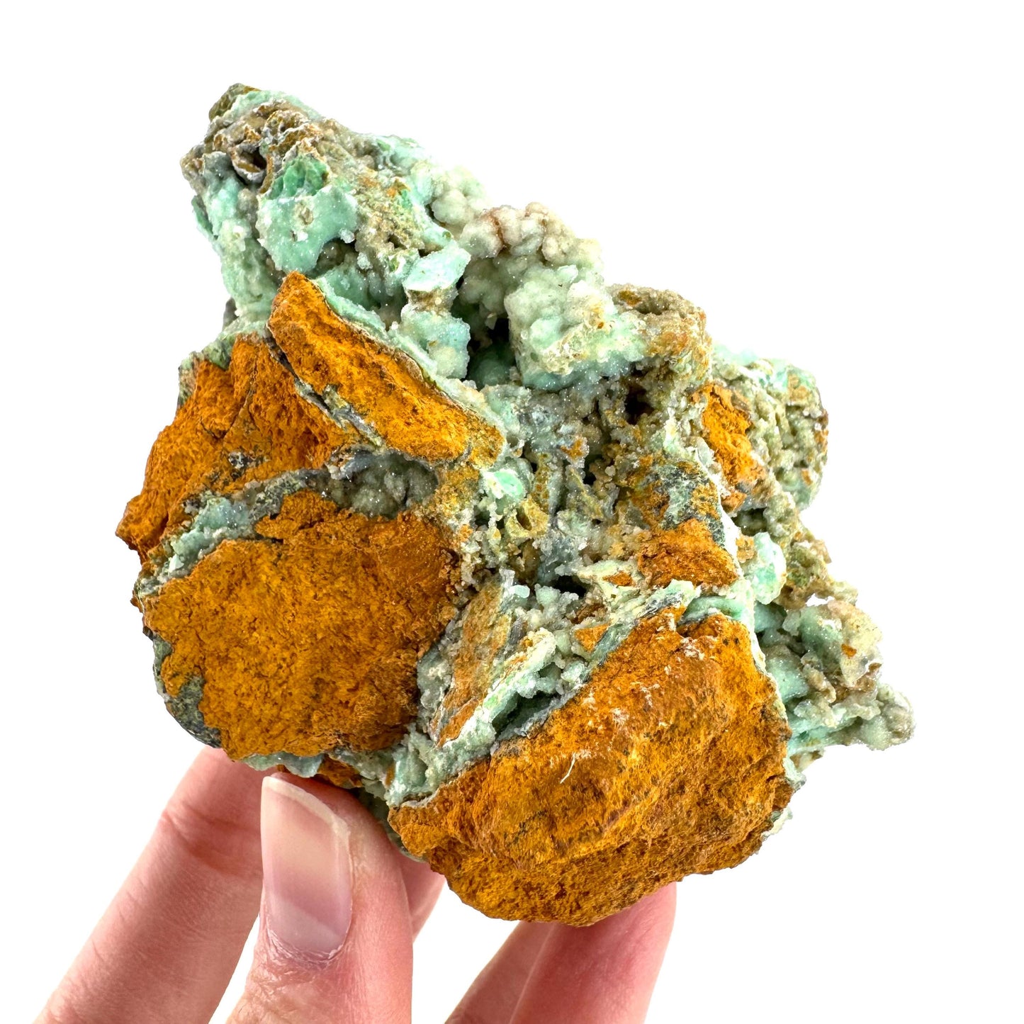 Druzy Chrysoprase | Mint Green Crystal, Mineral Specimen from Indonesia