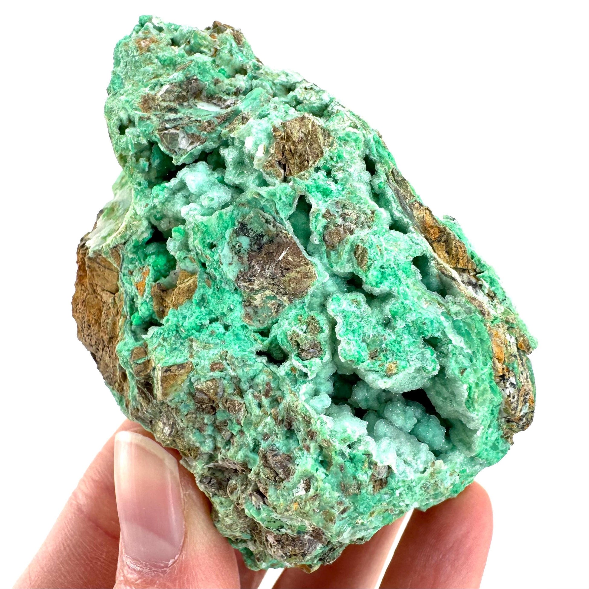 Druzy Chrysoprase | Mint Green Crystal, Mineral Specimen from Indonesia