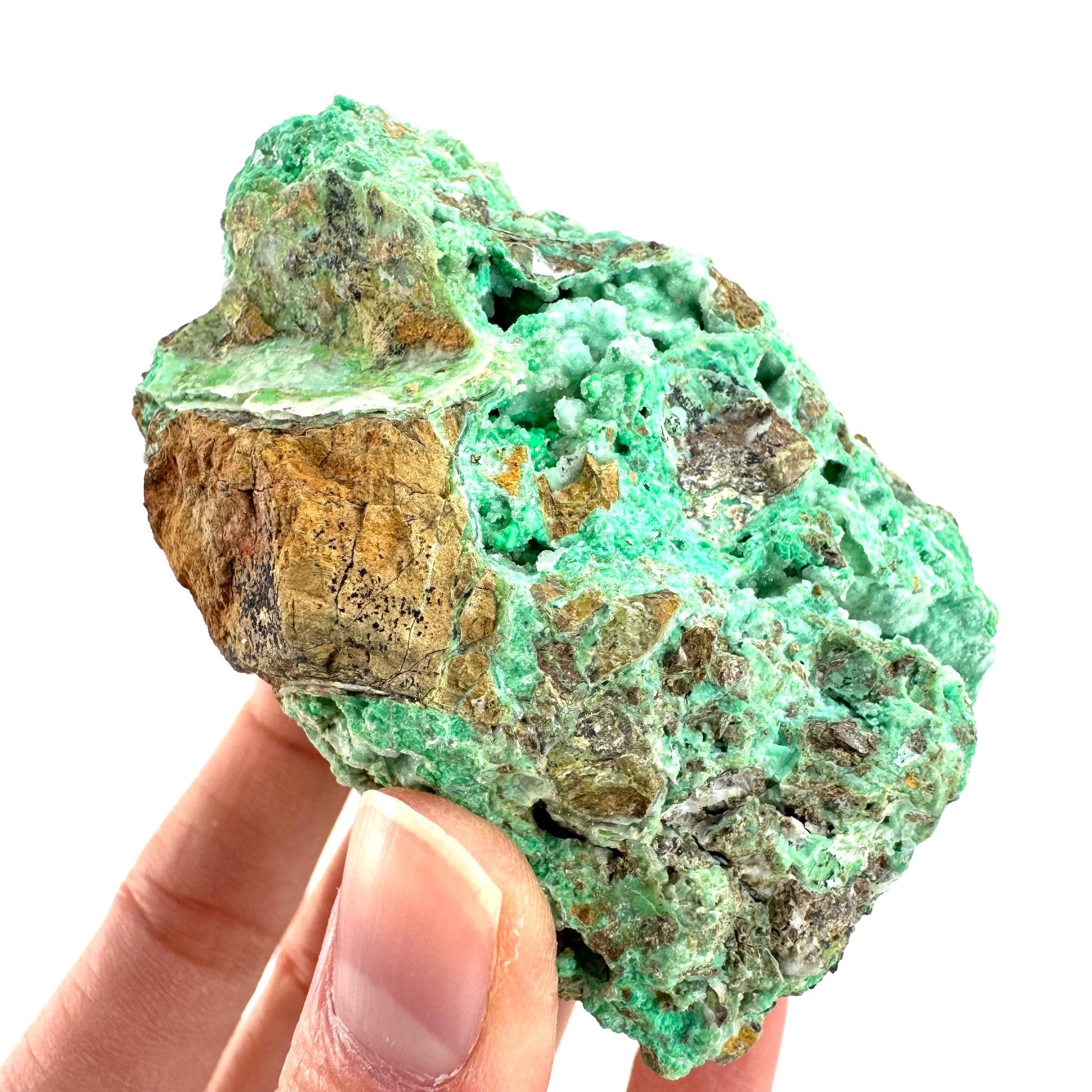 Druzy Chrysoprase | Mint Green Crystal, Mineral Specimen from Indonesia