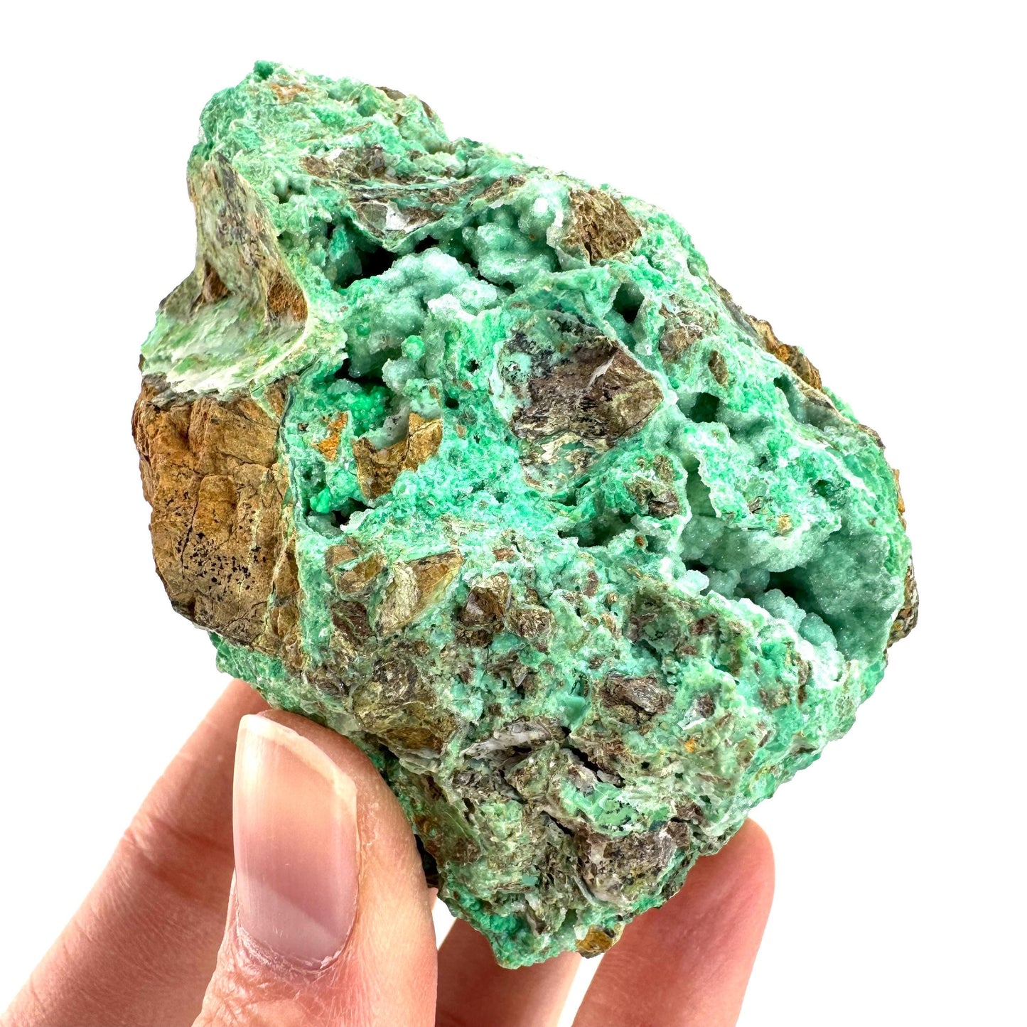 Druzy Chrysoprase | Mint Green Crystal, Mineral Specimen from Indonesia