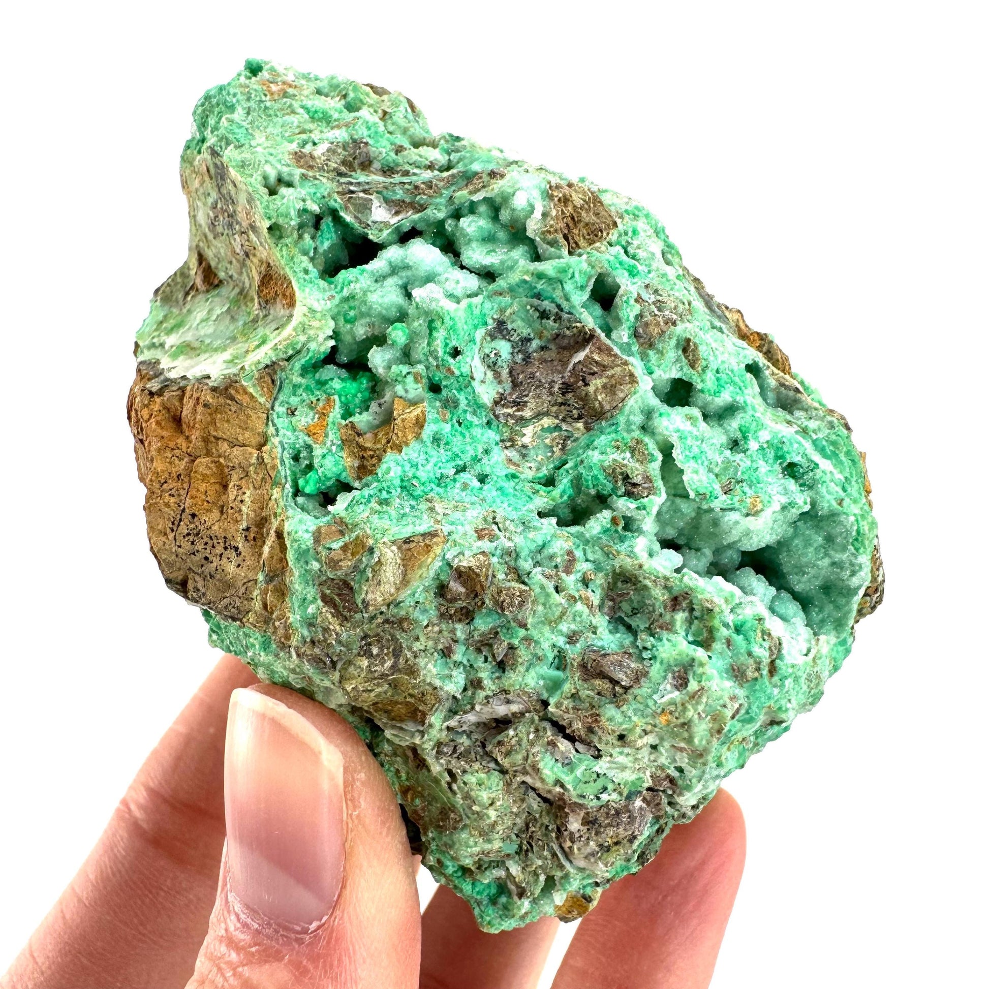 Druzy Chrysoprase | Mint Green Crystal, Mineral Specimen from Indonesia