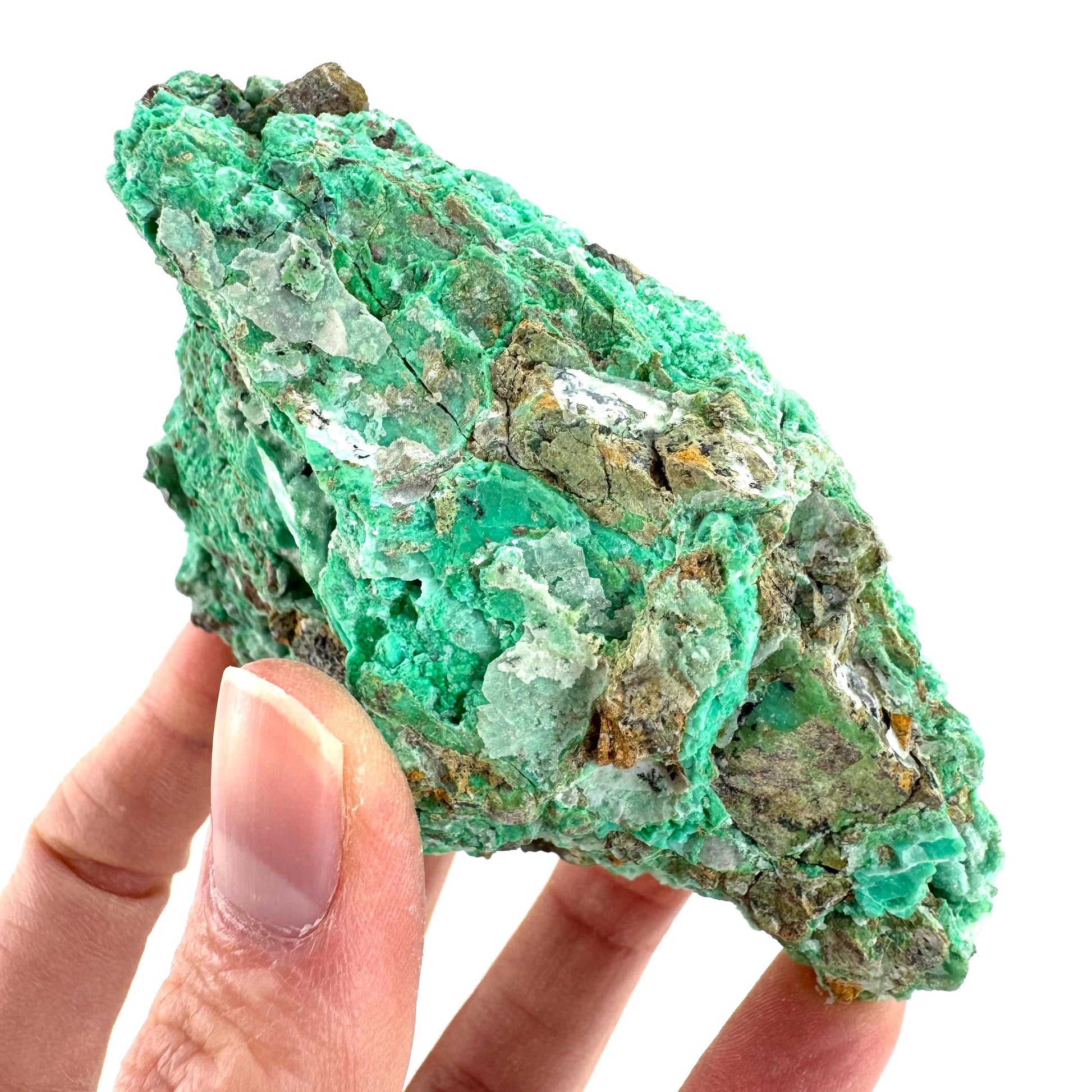 Druzy Chrysoprase | Mint Green Crystal, Mineral Specimen from Indonesia