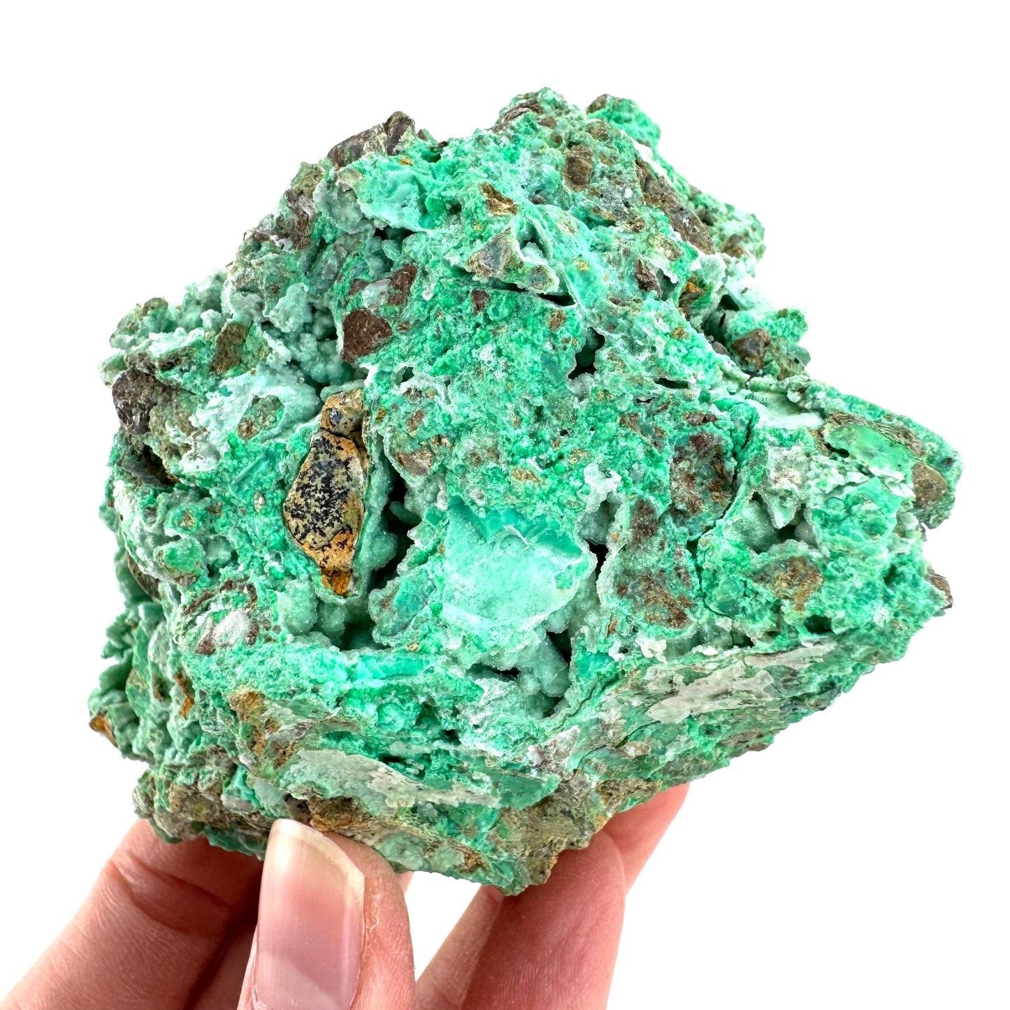 Druzy Chrysoprase | Mint Green Crystal, Mineral Specimen from Indonesia