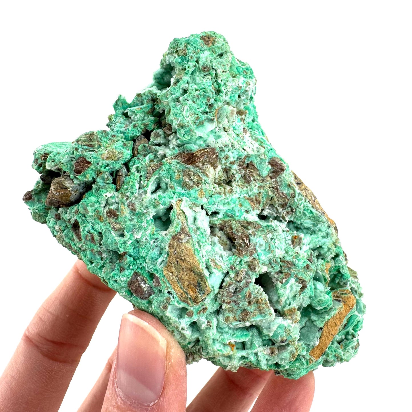 Druzy Chrysoprase | Mint Green Crystal, Mineral Specimen from Indonesia